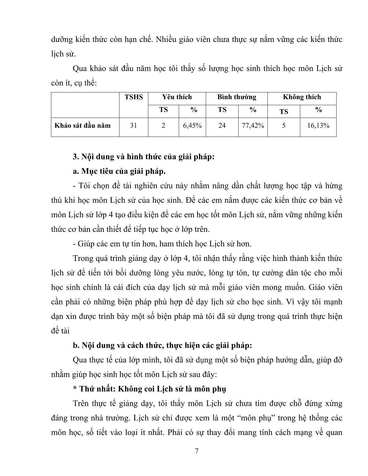 SKKN Một số biện pháp nhằm nâng cao chất lượng dạy học môn Lịch sử Lớp 4 ở Lớp 4A2 Trường Tiểu học Nguyễn Bỉnh Khiêm trang 7