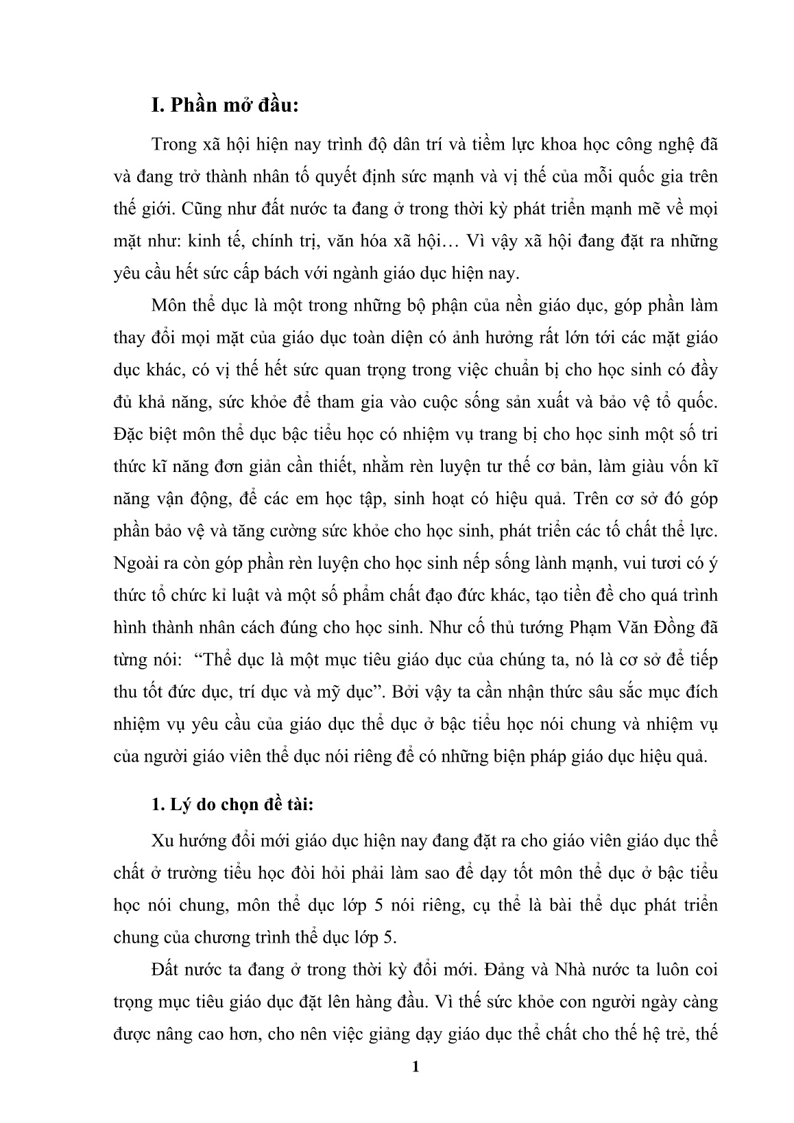 SKKN Phương pháp giảng dạy bài thể dục phát triển chung Lớp 5 Trường Tiểu học Quang Trung, Thị xã Buôn Hồ, Tỉnh DakLak trang 1