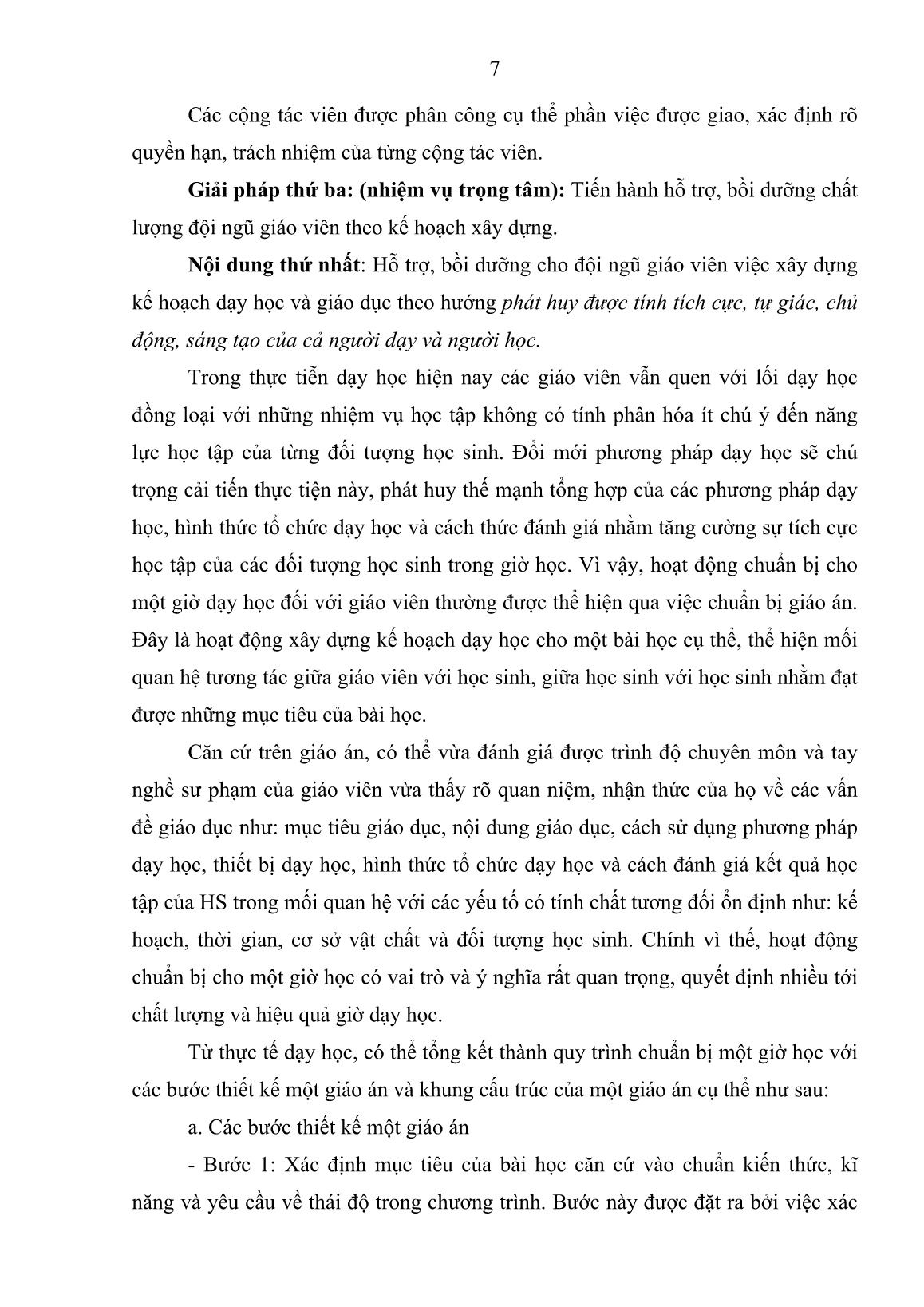 Sáng kiến kinh nghiệm Giải pháp nâng cao chất lượng giáo viên tại trường TH Võ Thị Sáu, Thị xã Buôn Hồ, tỉnh Đắk Lắk trang 7