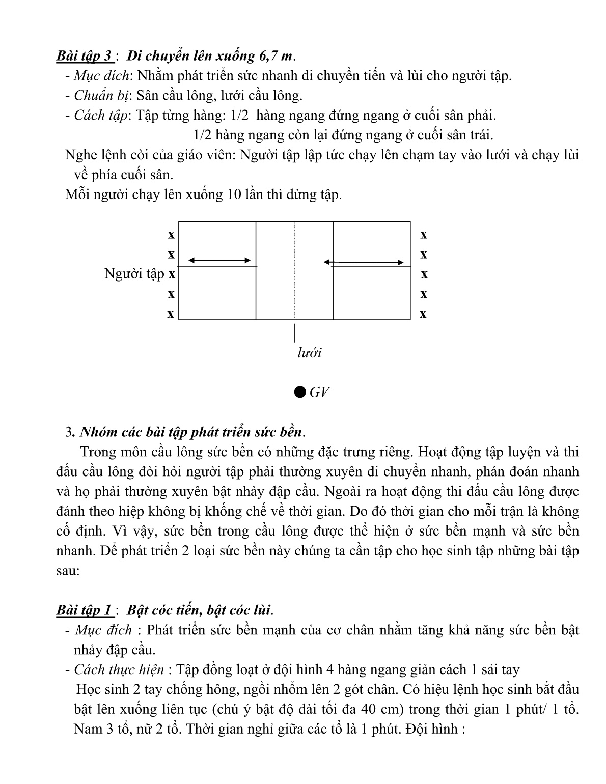 Sáng kiến kinh nghiệm Một số giải pháp giúp phát phát triển thể lực ở môn cầu lông cho học sinh Lớp 10 trang 7