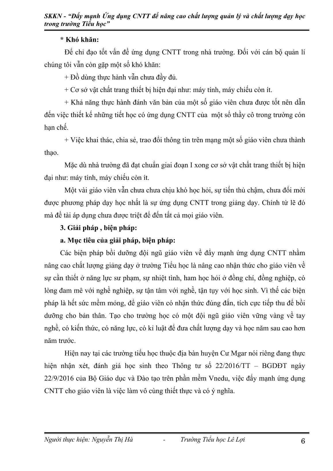 Sáng kiến kinh nghiệm Đẩy mạnh ứng dụng CNTT để nâng cao chất lượng quản lý và dạy học trong trường Tiểu học trang 6