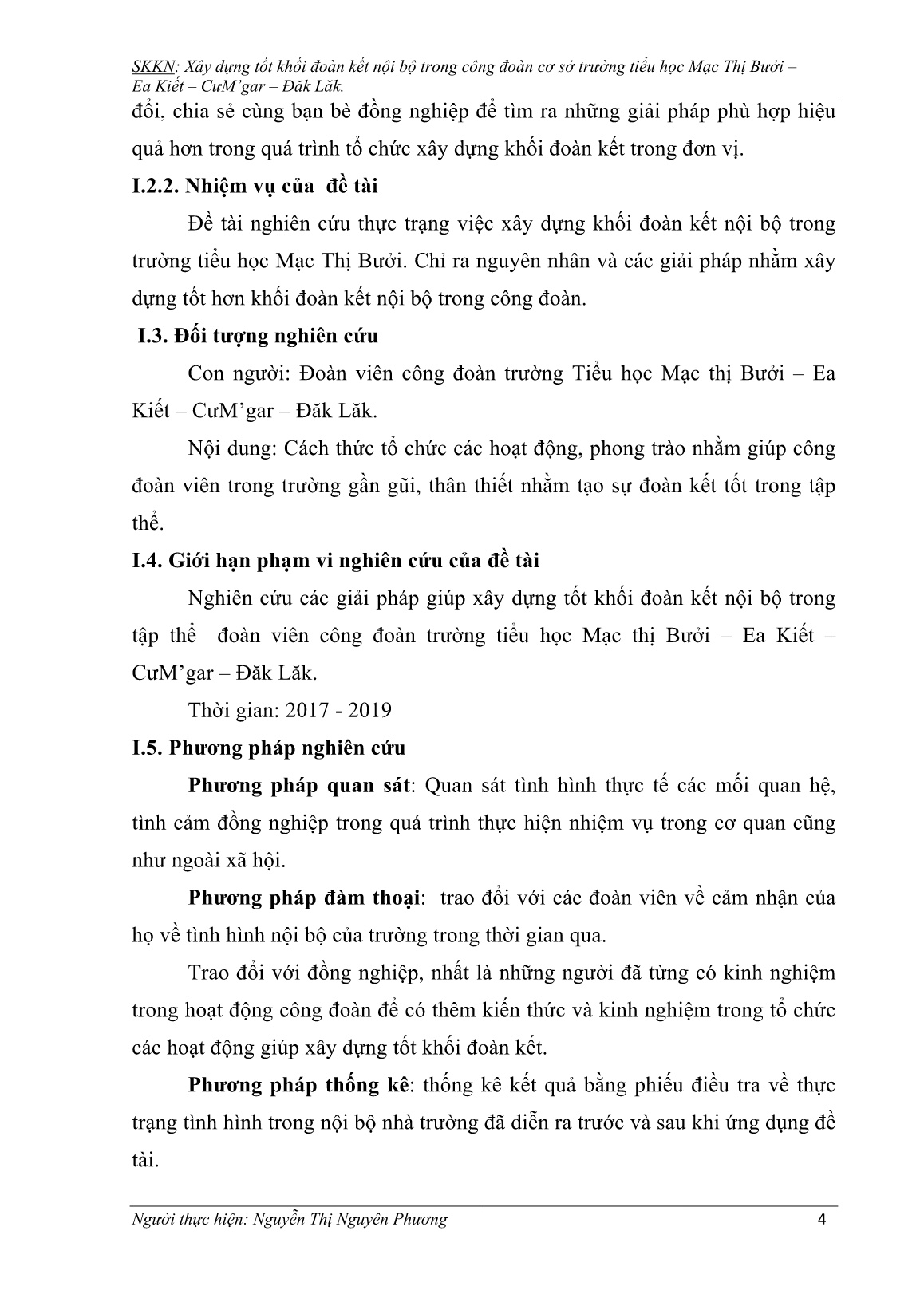 SKKN Xây dựng tốt khối đoàn kết nội bộ trong công đoàn cơ sở trường tiểu học Mạc Thị Bưởi – Ea Kiết – CưM’gar – Đăk Lăk trang 4