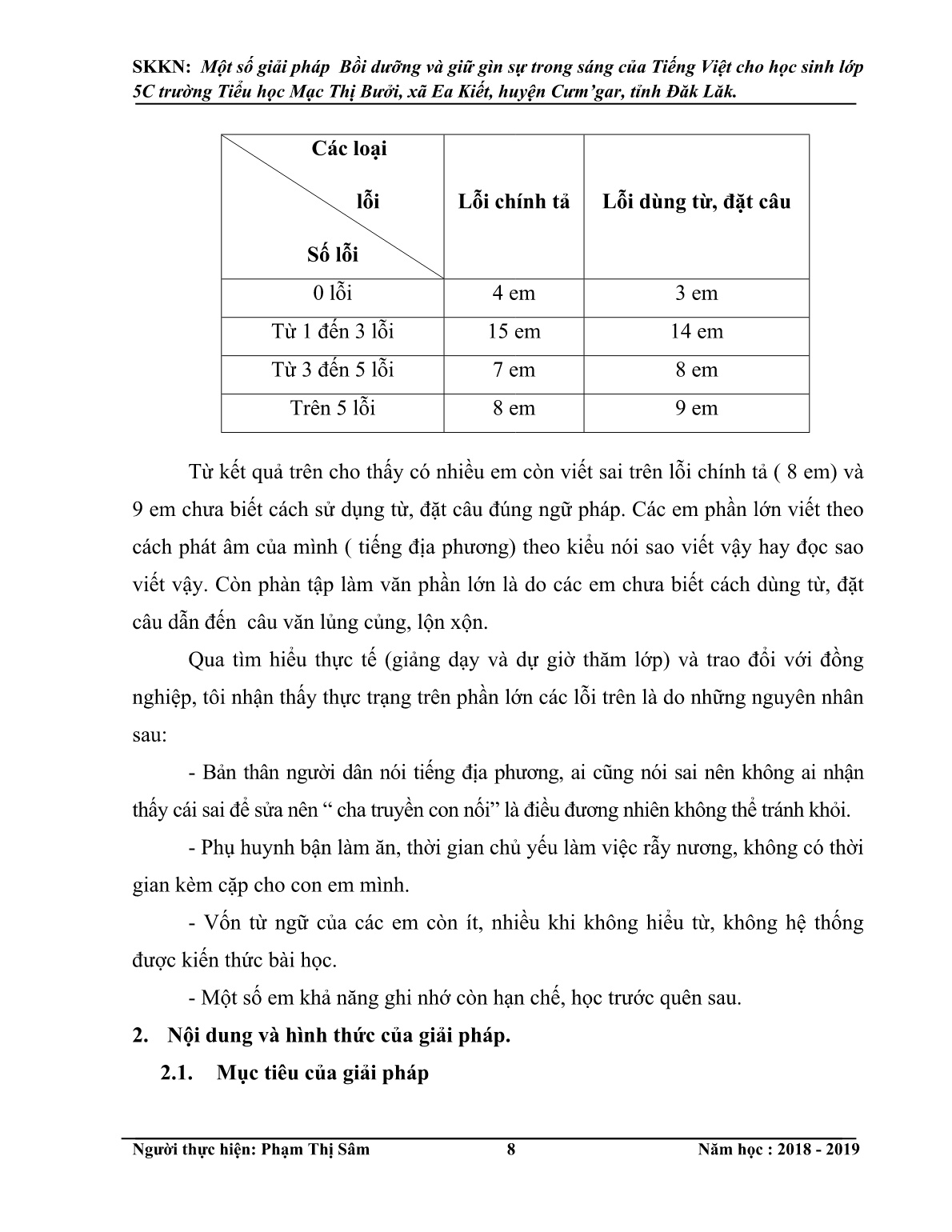 SKKN Một số giải pháp Bồi dưỡng và giữ gìn sự trong sáng của Tiếng Việt cho học sinh Lớp 5C trường Tiểu học Mạc Thị Bưởi, xã Ea Kiết, huyện Cưm’gar, tỉnh Đăk Lăk trang 8