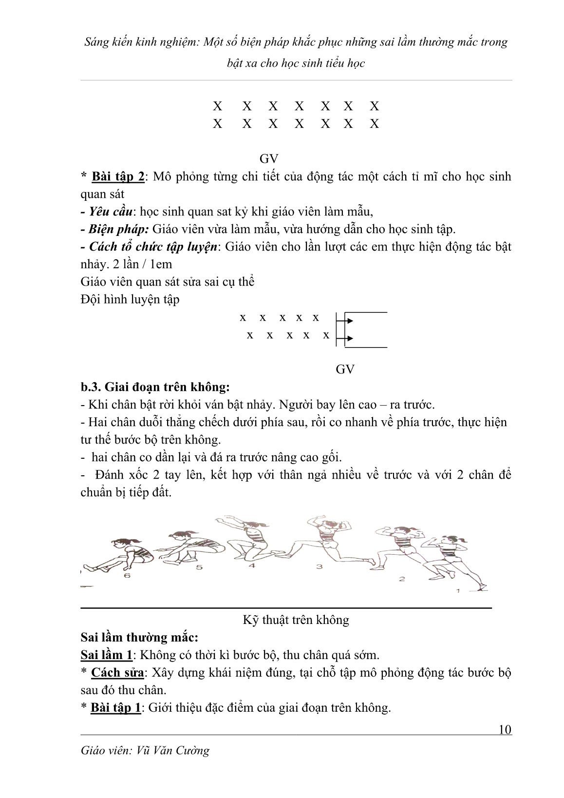 Sáng kiến kinh nghiệm Một số biện pháp khắc phục những sai lầm thường mắc trong bật xa cho học sinh tiểu học trang 10