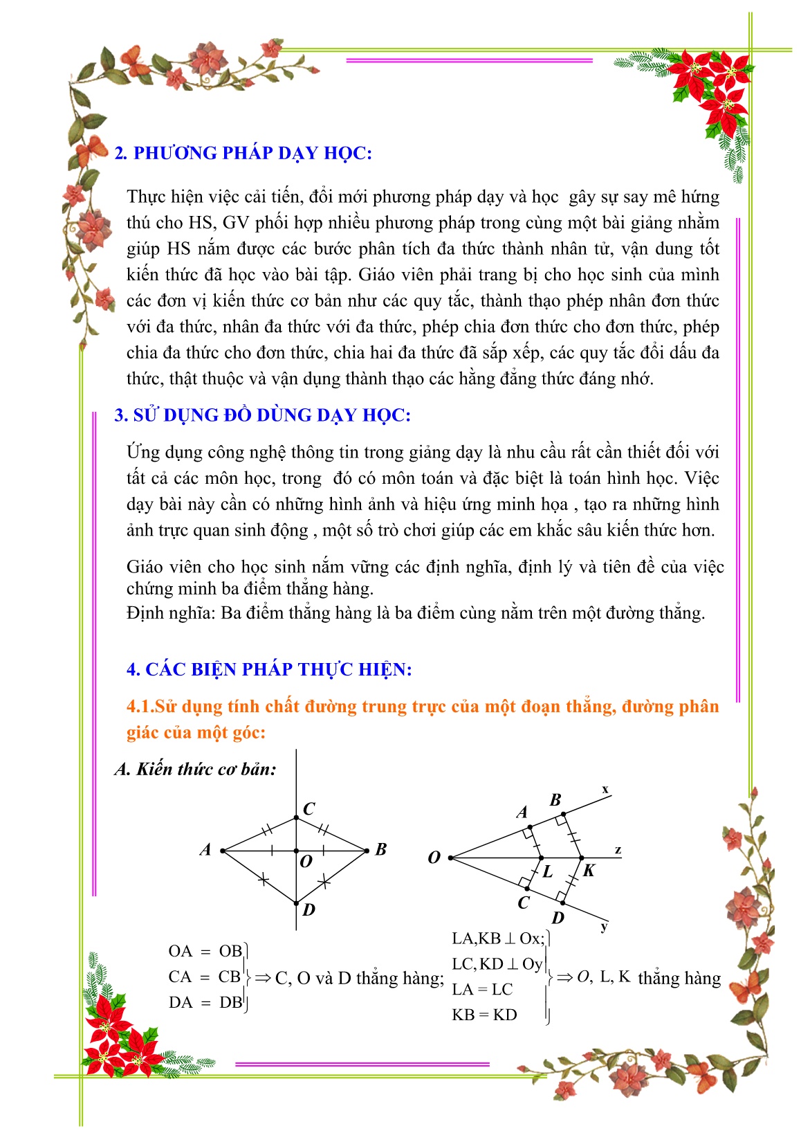 Sáng kiến kinh nghiệm Phương pháp chứng minh ba điểm thẳng hàng trang 4