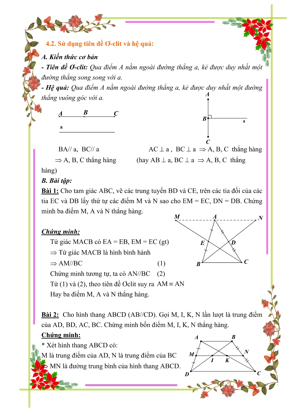 Sáng kiến kinh nghiệm Phương pháp chứng minh ba điểm thẳng hàng trang 7