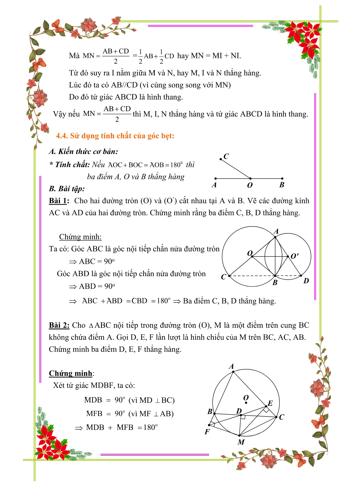 Sáng kiến kinh nghiệm Phương pháp chứng minh ba điểm thẳng hàng trang 9