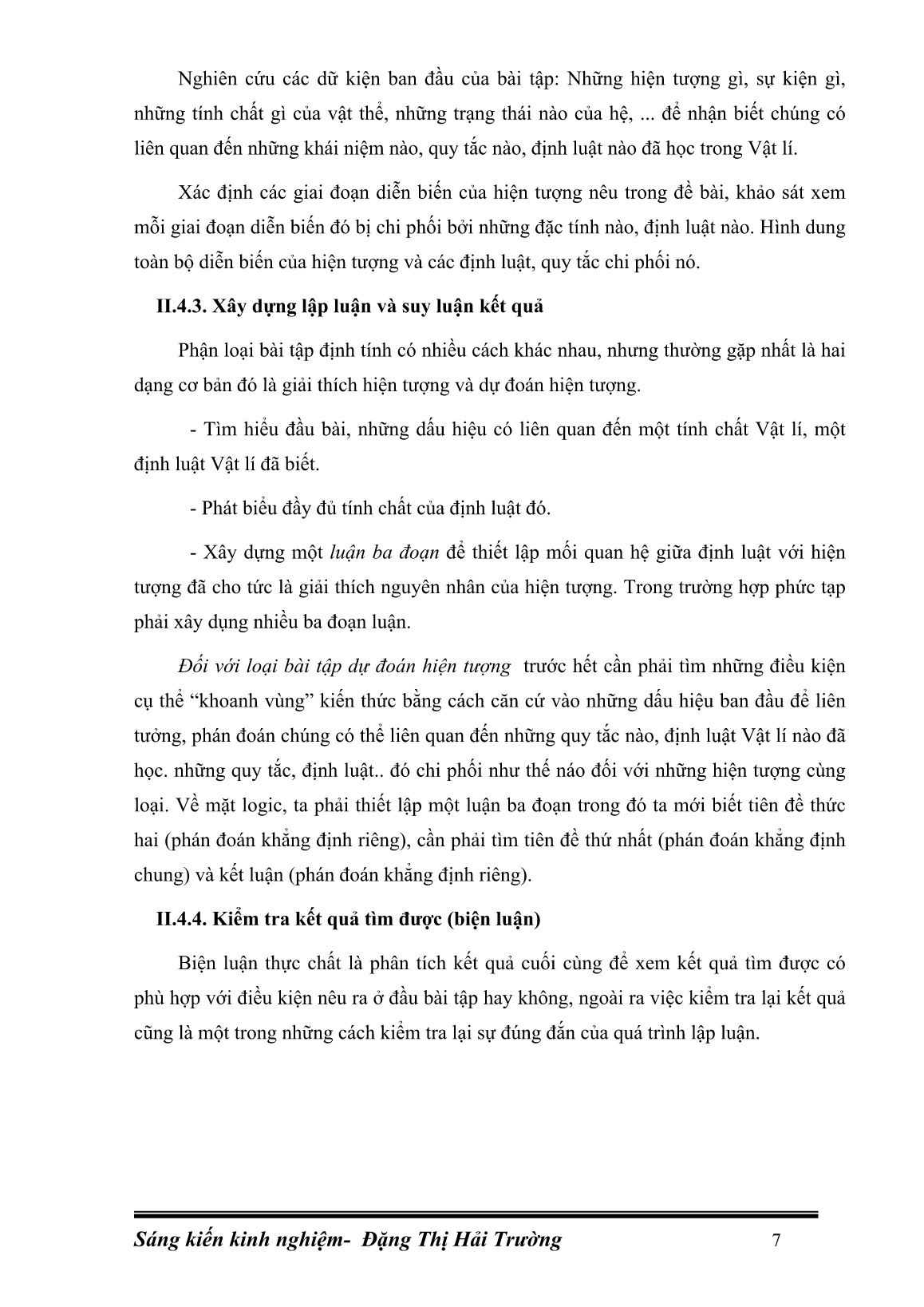 Sáng kiến kinh nghiệm Sử dụng bài tập định tính trong dạy học Vật lí chương Động lực học chất điểm trang 7