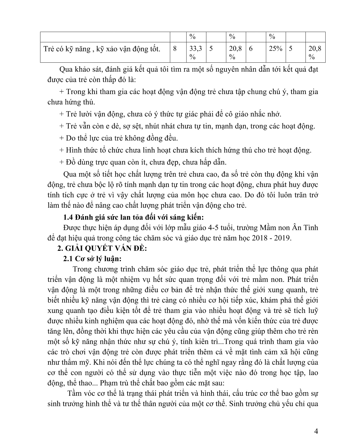Sáng kiến kinh nghiệm Nâng cao chất lượng phát triển vận động cho trẻ mẫu giáo 4-5 tuổi trường mầm non Ân Tình trang 4