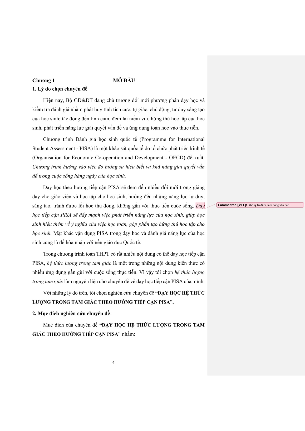 Báo cáo giải pháp Dạy học hệ thức lượng trong tam giác theo hướng tiếp cận Pisa để phát triển năng lực học sinh trang 5