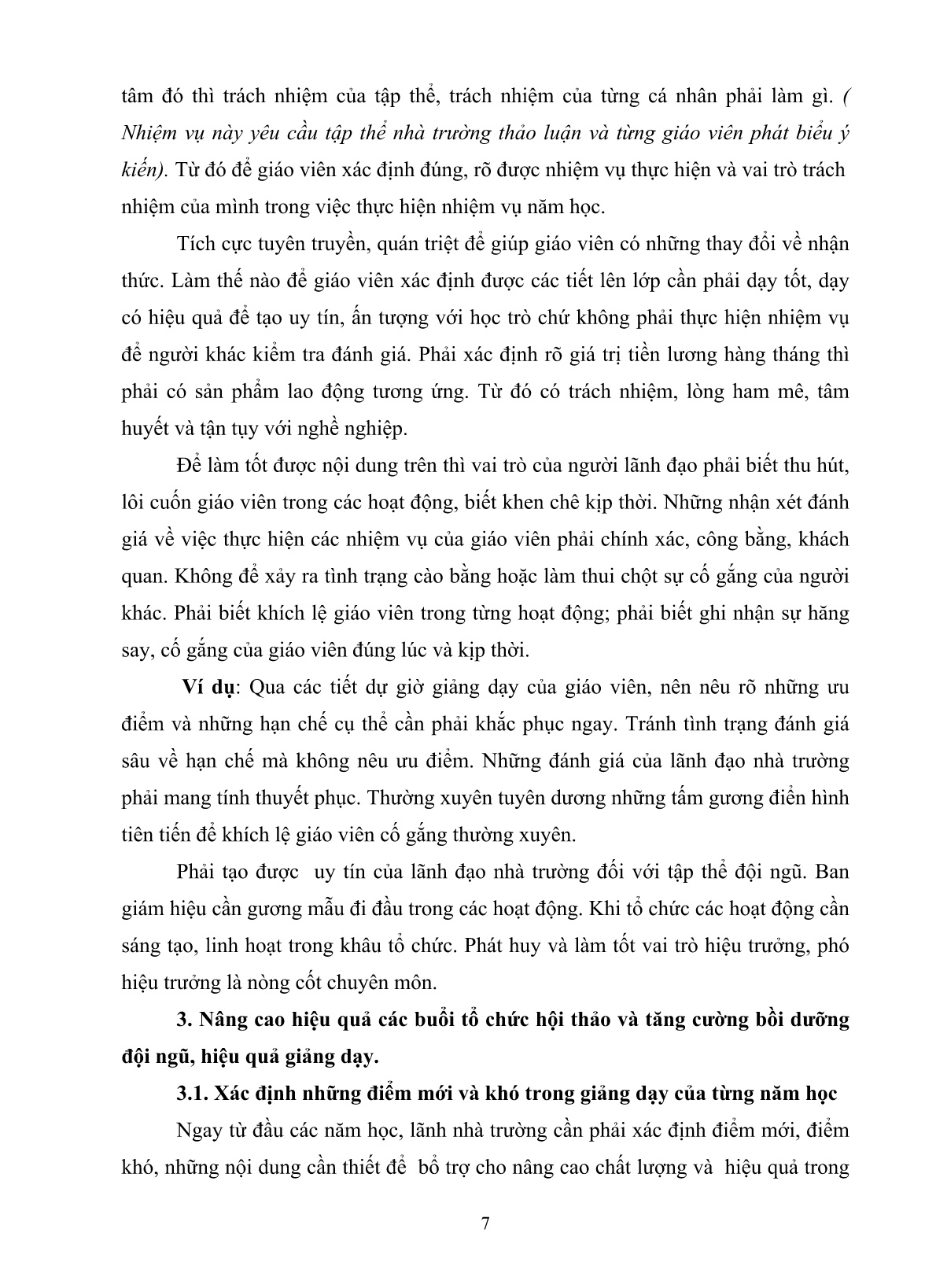 SKKN Một số biện pháp chỉ đạo nâng cao chất lượng giáo dục đại trà đảm bảo tính bền vững ở trường THCS trang 7