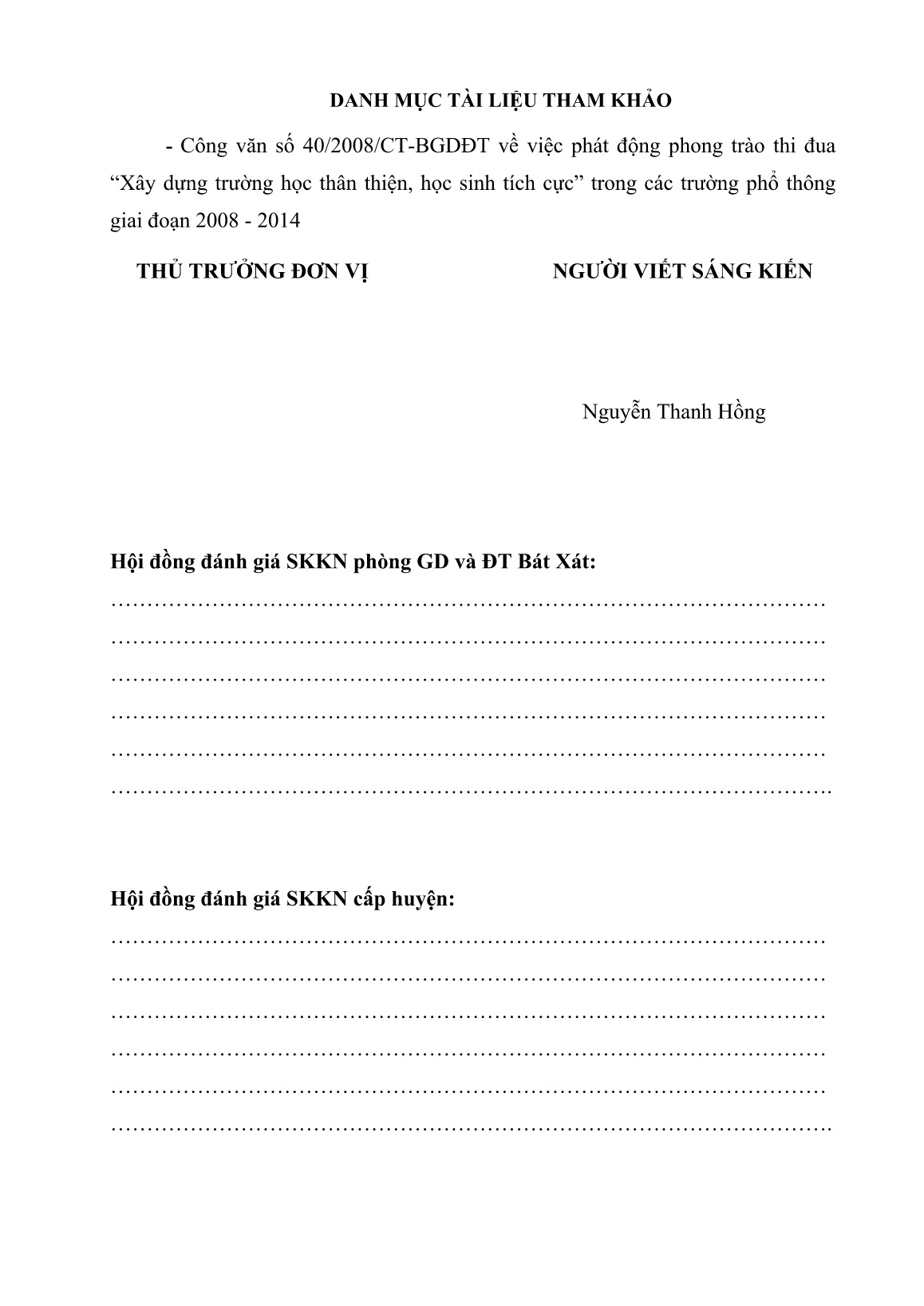 Sáng kiến kinh nghiệm Một số biện pháp bồi dưỡng kỹ năng sống cho giáo viên, nhân viên trường mầm non trang 10