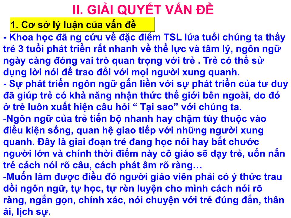 Sáng kiến kinh nghiệm Một số biện pháp phát triển ngôn ngữ cho trẻ 3 tuổi trang 3