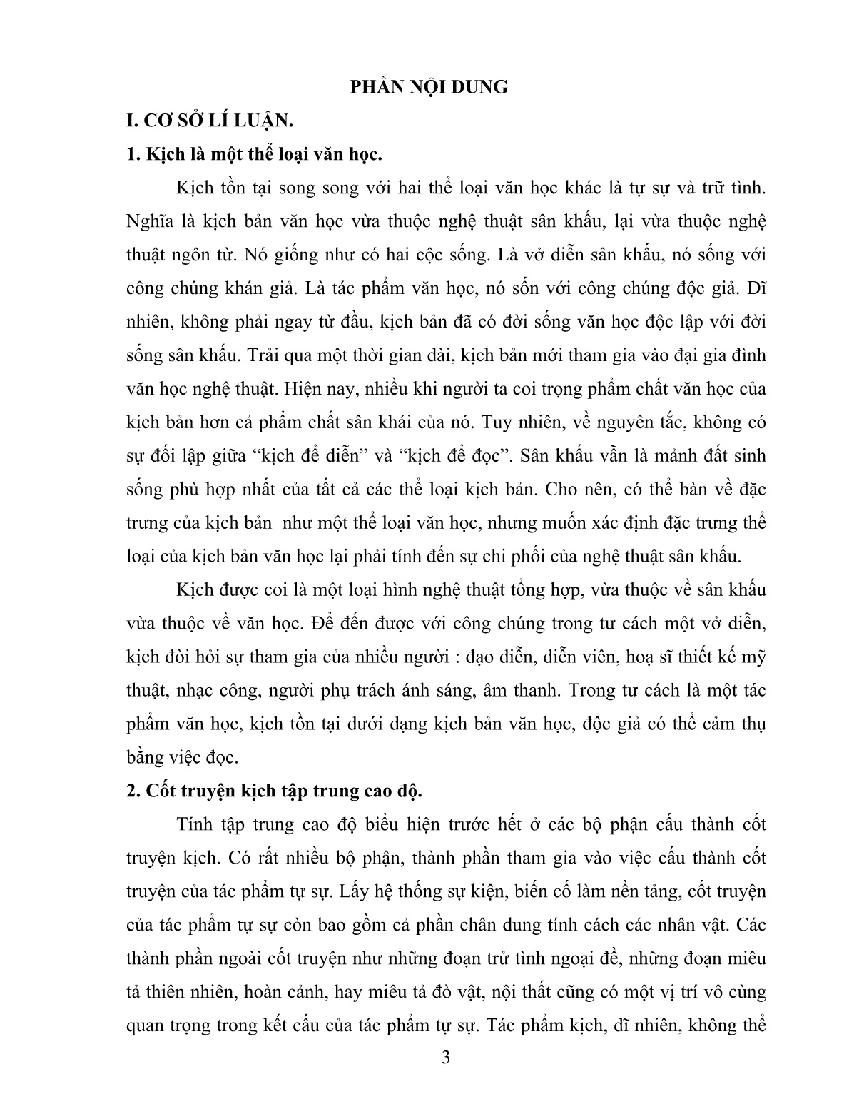 Sáng kiến kinh nghiệm Hướng tiếp cận tác phẩm kịch theo đặc trưng thể loại trang 3