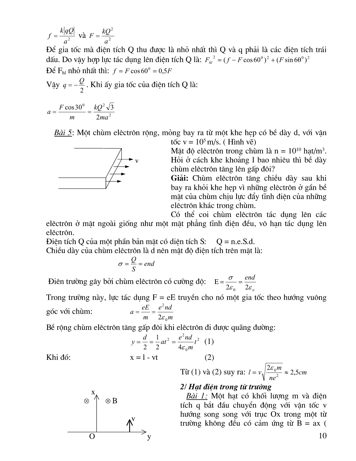 Sáng kiến kinh nghiệm Hạt điện chuyển động trong điện từ trường trang 10
