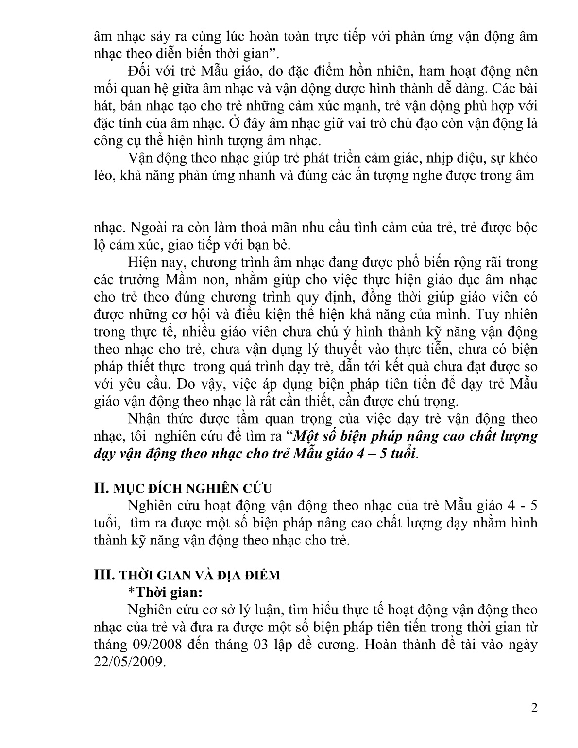 Sáng kiến kinh nghiệm Một số biện pháp nâng cao chất lượng dạy vận động theo nhạc cho trẻ Mẫu giáo 4-5 tuổi trang 2