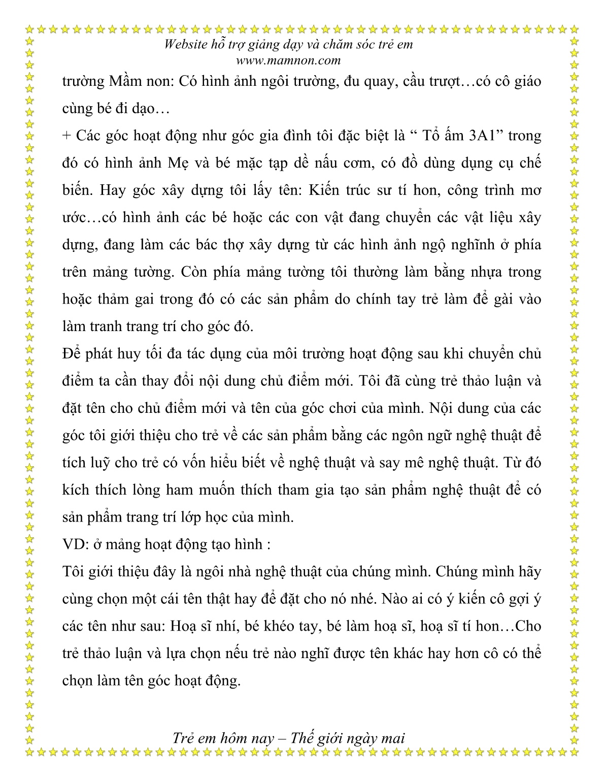 Sáng kiến kinh nghiệm Một số biện pháp phát triển thẩm mỹ cho trẻ 3 tuổi thông qua hoạt động tạo hình trang 5