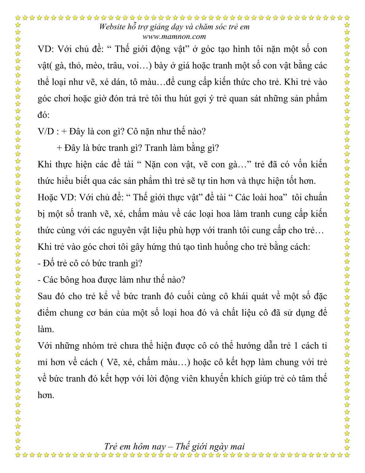 Sáng kiến kinh nghiệm Một số biện pháp phát triển thẩm mỹ cho trẻ 3 tuổi thông qua hoạt động tạo hình trang 7