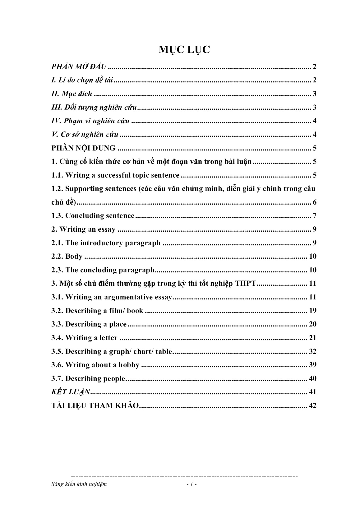 SKKN Làm thế nào để giúp học sinh Lớp 12 viết thành thạo các bài luận để chuẩn bị cho kỳ thi tốt nghiệp trung học phổ thông trang 1