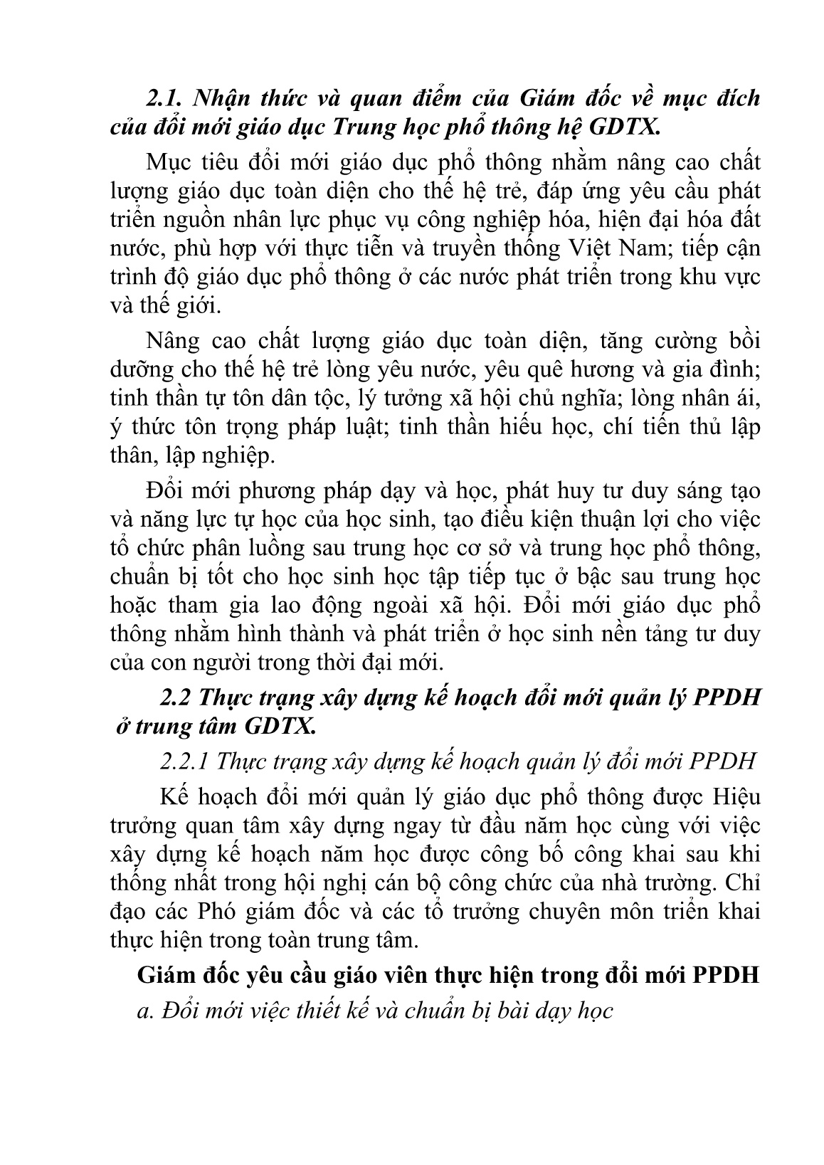 Sáng kiến kinh nghiệm Nâng cao hiệu quả quản lý hoạt động dạy học của giám đốc ở Trung tâm GDTX trang 8 Sáng kiến kinh nghiệm Nâng cao hiệu quả quản lý hoạt động dạy học của giám đốc ở Trung tâm GDTX trang 8
