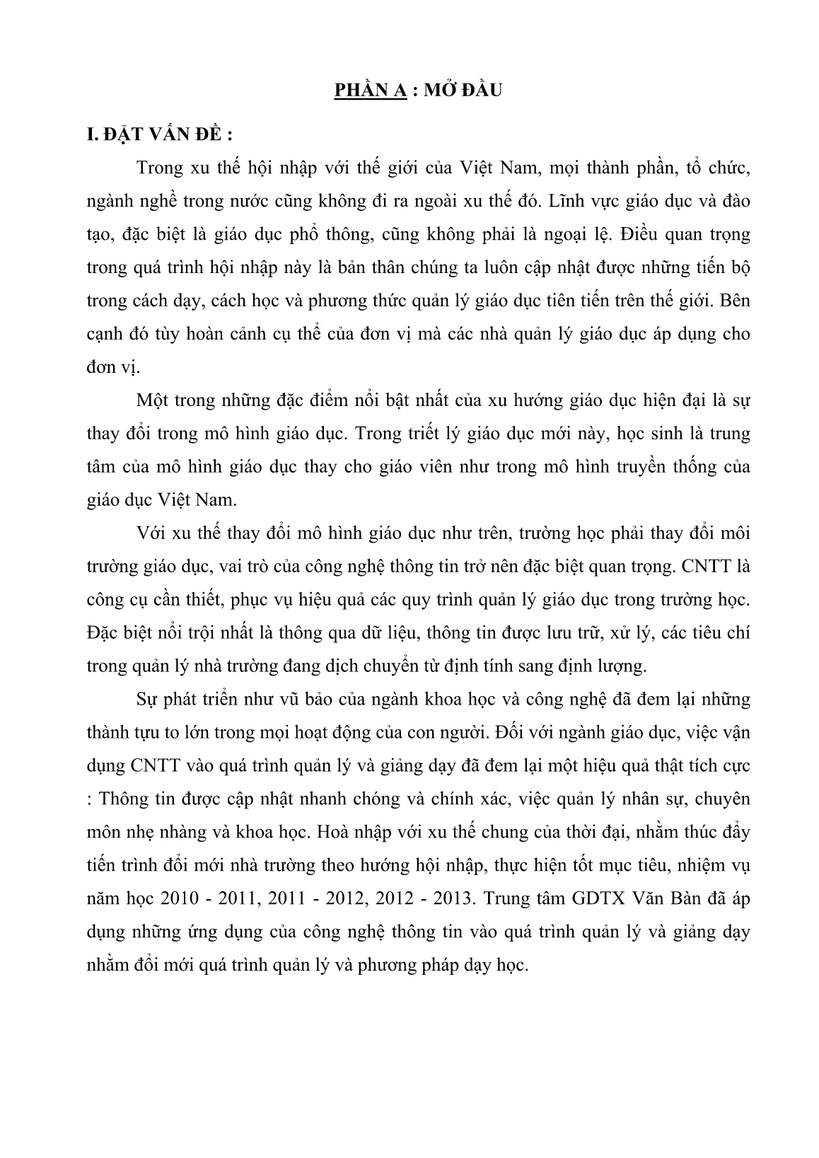 Sáng kiến kinh nghiệm Một số kinh nghiệm trong công tác chỉ đạo và quản lý UDCNTT trong trường học trang 2 Sáng kiến kinh nghiệm Một số kinh nghiệm trong công tác chỉ đạo và quản lý UDCNTT trong trường học trang 2