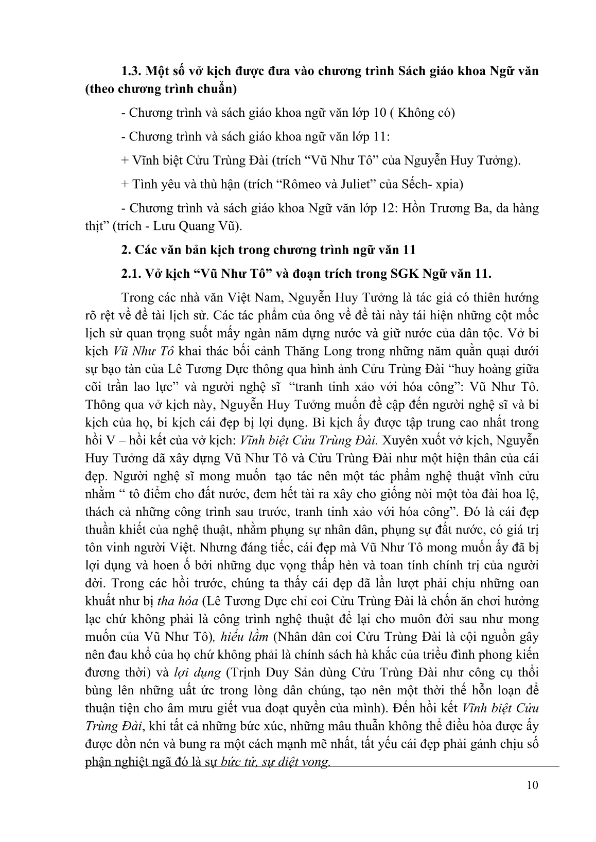 Sáng kiến kinh nghiệm Dạy học văn bản kịch trong chương trình Ngữ văn 11 - THPT theo quan điểm tích cực trang 10 Sáng kiến kinh nghiệm Dạy học văn bản kịch trong chương trình Ngữ văn 11 - THPT theo quan điểm tích cực trang 10