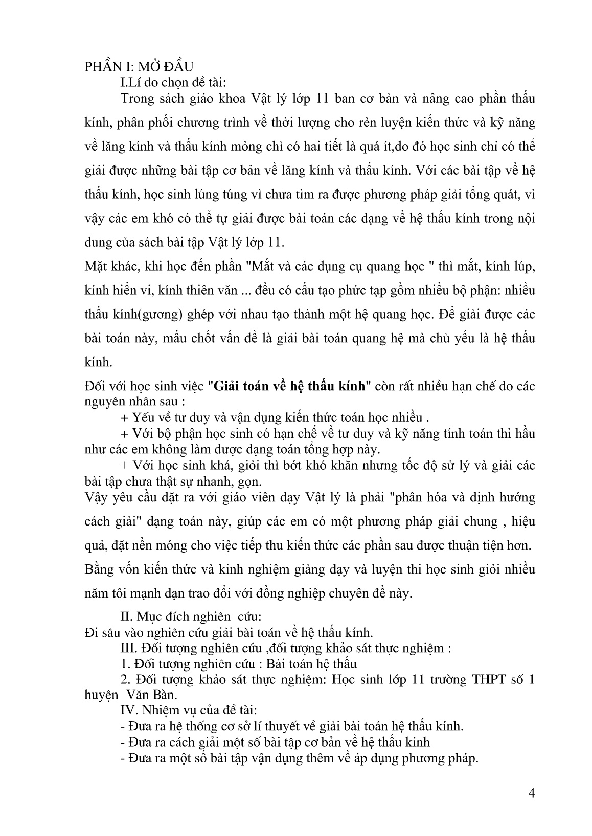 Sáng kiến kinh nghiệm Phương pháp giải một số bài toán về hệ thấu kính trang 4 Sáng kiến kinh nghiệm Phương pháp giải một số bài toán về hệ thấu kính trang 4