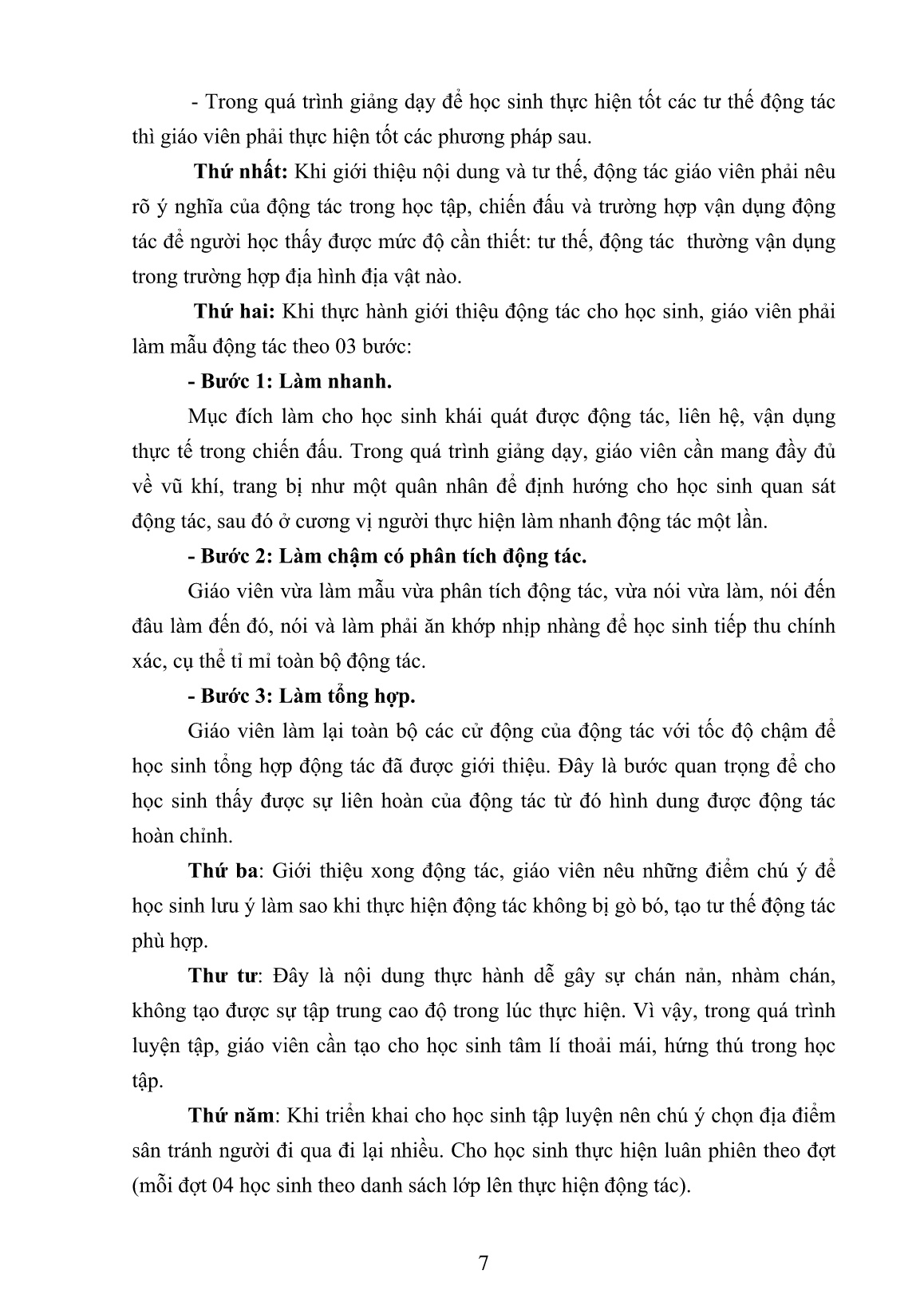 SKKN Một số phương pháp nhằm nâng cao hiệu quả giảng dạy bài các tư thế, động tác cơ bản vận động trên chiến trường trang 7 SKKN Một số phương pháp nhằm nâng cao hiệu quả giảng dạy bài các tư thế, động tác cơ bản vận động trên chiến trường trang 7