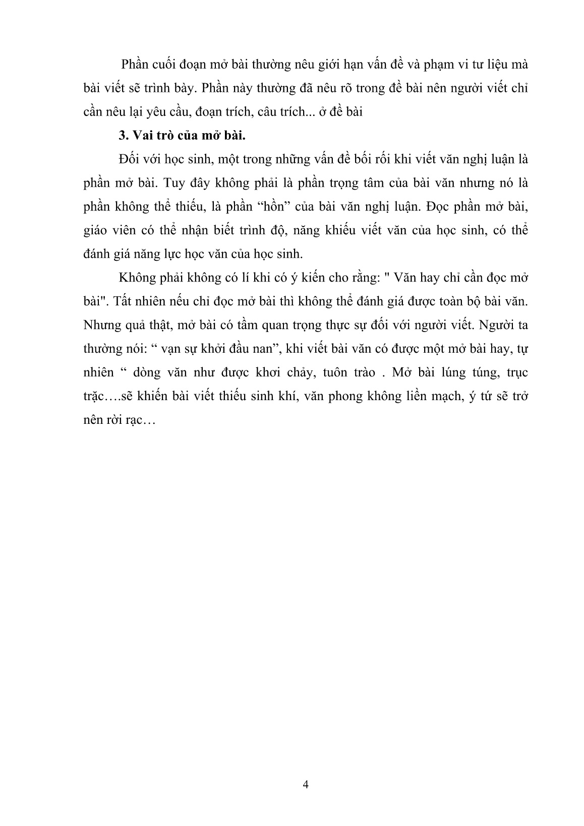 Sáng kiến kinh nghiệm Một vài biện pháp rèn kĩ năng viết mở bài cho học sinh Lớp 10A10 trường THPT số 1 Bảo Yên trang 4 Sáng kiến kinh nghiệm Một vài biện pháp rèn kĩ năng viết mở bài cho học sinh Lớp 10A10 trường THPT số 1 Bảo Yên trang 4