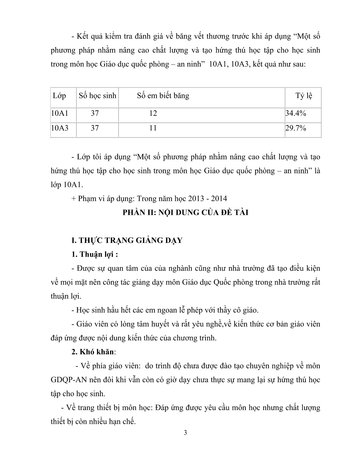 SKKN Một số phương pháp nhằm nâng cao chất lượng và tạo hứng thú học tập cho học sinh trong môn Giáo dục quốc phòng – an ninh trang 3 SKKN Một số phương pháp nhằm nâng cao chất lượng và tạo hứng thú học tập cho học sinh trong môn Giáo dục quốc phòng – an ninh trang 3