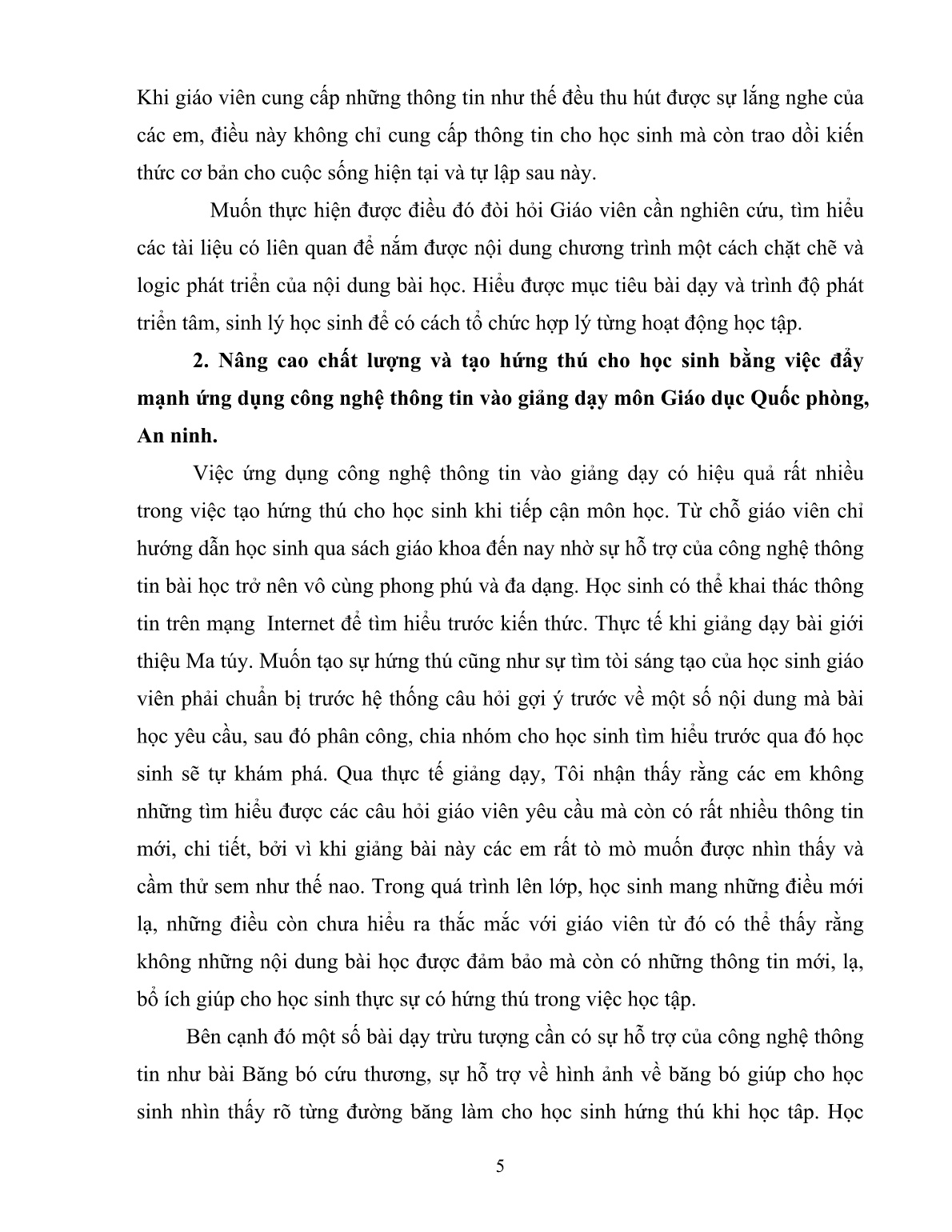 SKKN Một số phương pháp nhằm nâng cao chất lượng và tạo hứng thú học tập cho học sinh trong môn Giáo dục quốc phòng – an ninh trang 5 SKKN Một số phương pháp nhằm nâng cao chất lượng và tạo hứng thú học tập cho học sinh trong môn Giáo dục quốc phòng – an ninh trang 5