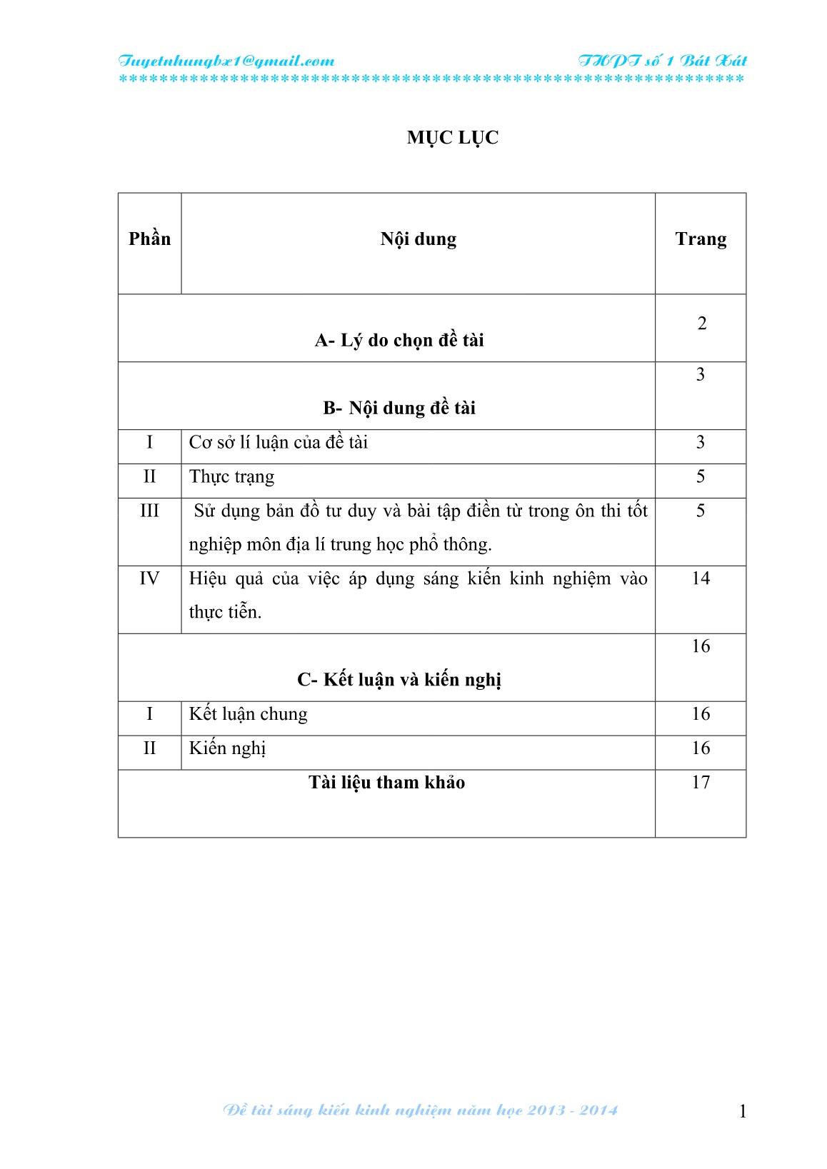 Sáng kiến kinh nghiệm Sử dụng bản đồ tư duy và bài tập điền từ trong ôn thi tốt nghiệp môn Địa lý trung học phổ thông trang 2 Sáng kiến kinh nghiệm Sử dụng bản đồ tư duy và bài tập điền từ trong ôn thi tốt nghiệp môn Địa lý trung học phổ thông trang 2