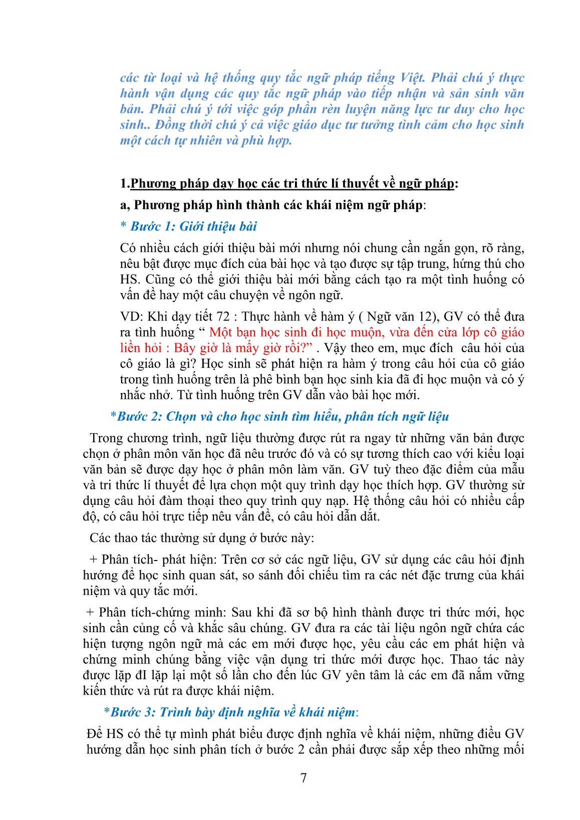 SKKN Dạy học ngữ pháp theo hướng mới nhằm tăng hứng thú học tập phân môn Tiếng Việt cho học sinh trung học phổ thông trang 7 SKKN Dạy học ngữ pháp theo hướng mới nhằm tăng hứng thú học tập phân môn Tiếng Việt cho học sinh trung học phổ thông trang 7