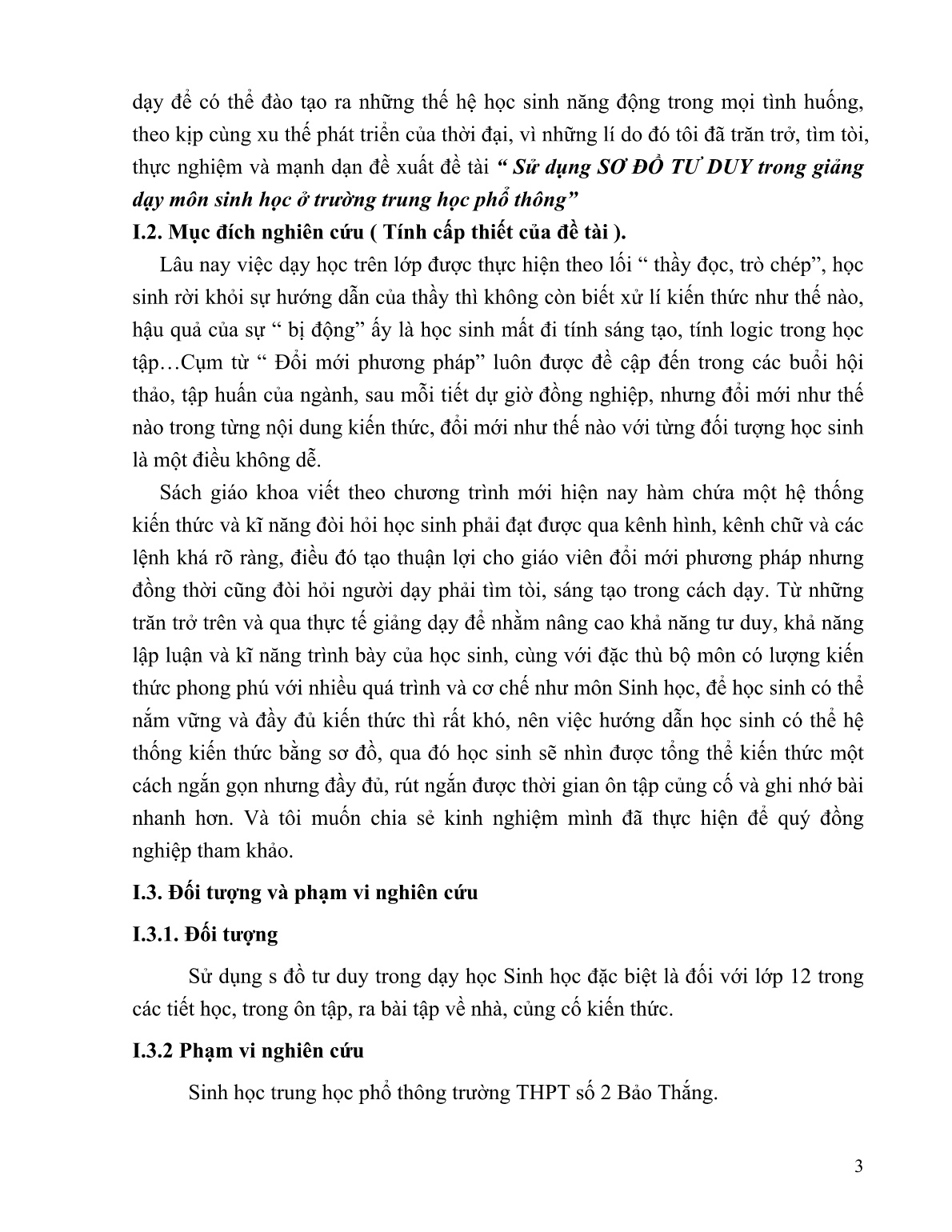 Sáng kiến kinh nghiệm Sử dụng sơ đồ tư duy trong dạy học Sinh học ở trường THPT trang 3 Sáng kiến kinh nghiệm Sử dụng sơ đồ tư duy trong dạy học Sinh học ở trường THPT trang 3