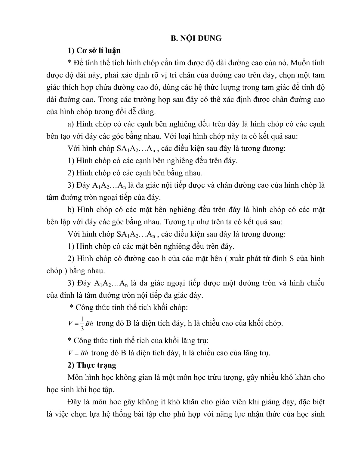 SKKN Phát triển tư duy học sinh khi giảng dạy Chuyên đề Phương pháp thể tích trong hình học không gian trang 3 SKKN Phát triển tư duy học sinh khi giảng dạy Chuyên đề Phương pháp thể tích trong hình học không gian trang 3