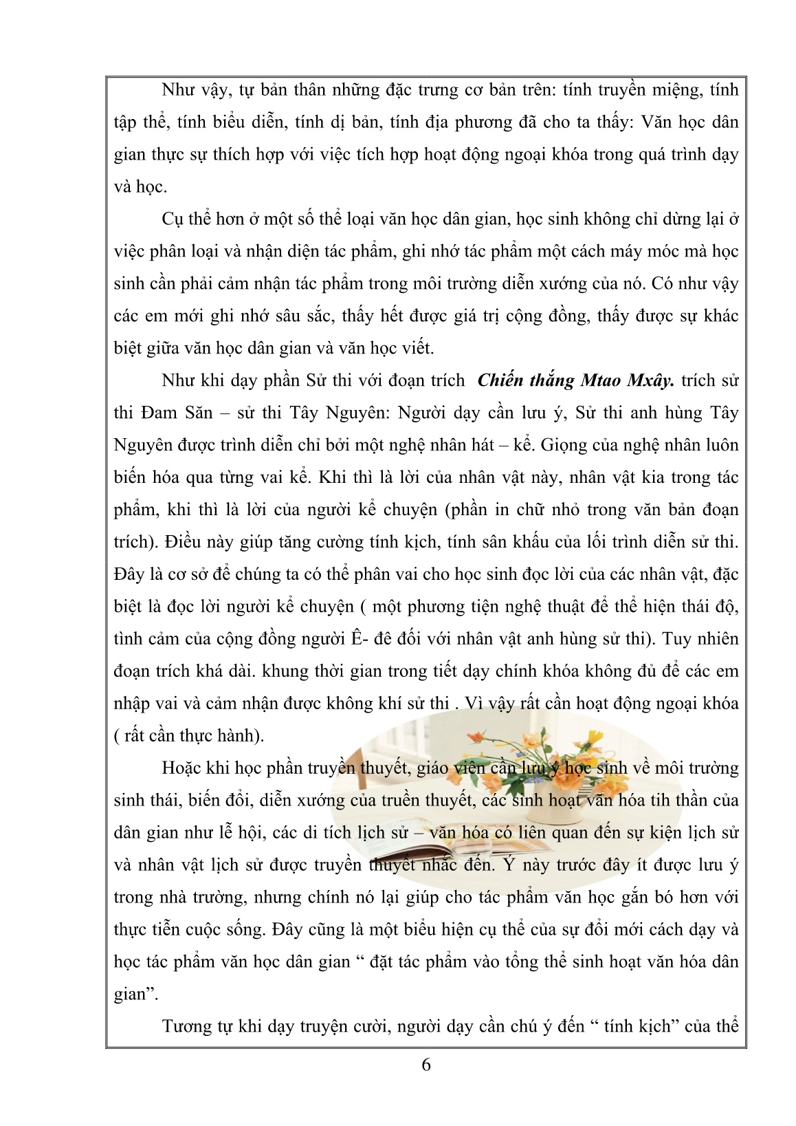 Tích hợp hoạt động ngoại khóa nhằm tăng hứng thú học phần văn học dân gian cho học sinh Lớp 10 trang 6 Tích hợp hoạt động ngoại khóa nhằm tăng hứng thú học phần văn học dân gian cho học sinh Lớp 10 trang 6