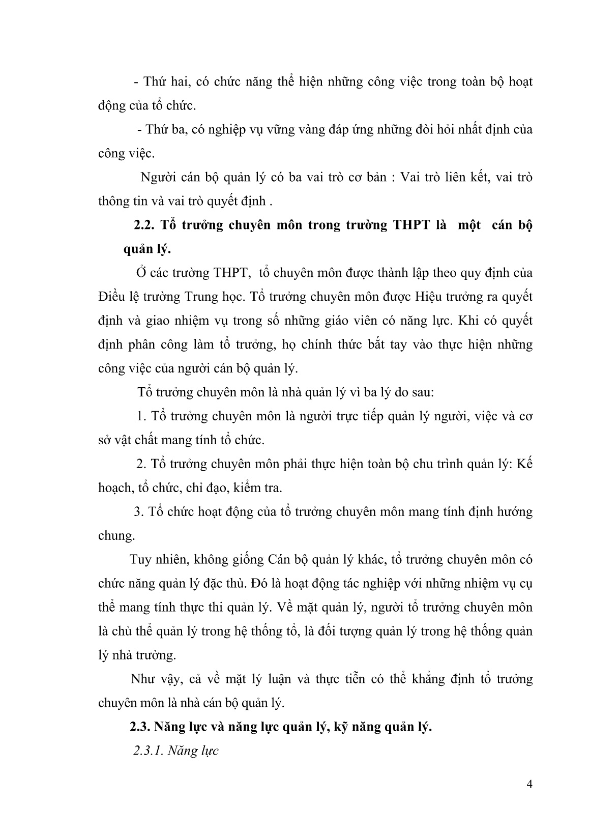 SKKN Một số biện pháp nâng cao năng lực quản lý cho tổ trưởng chuyên môn trong trường THPT Số 2 Huyện Văn Bàn – Tỉnh Lào Cai trang 4 SKKN Một số biện pháp nâng cao năng lực quản lý cho tổ trưởng chuyên môn trong trường THPT Số 2 Huyện Văn Bàn – Tỉnh Lào Cai trang 4