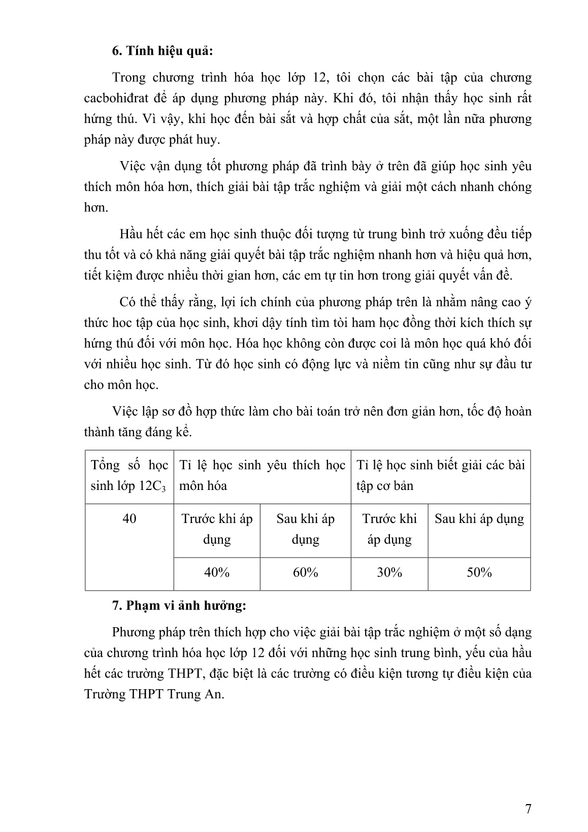 Mô tả Sáng kiến Phương pháp lập sơ đồ hợp thức và lập tỉ lệ để giải nhanh bài tập trắc nghiệm môn Hóa lớp 12 trang 7