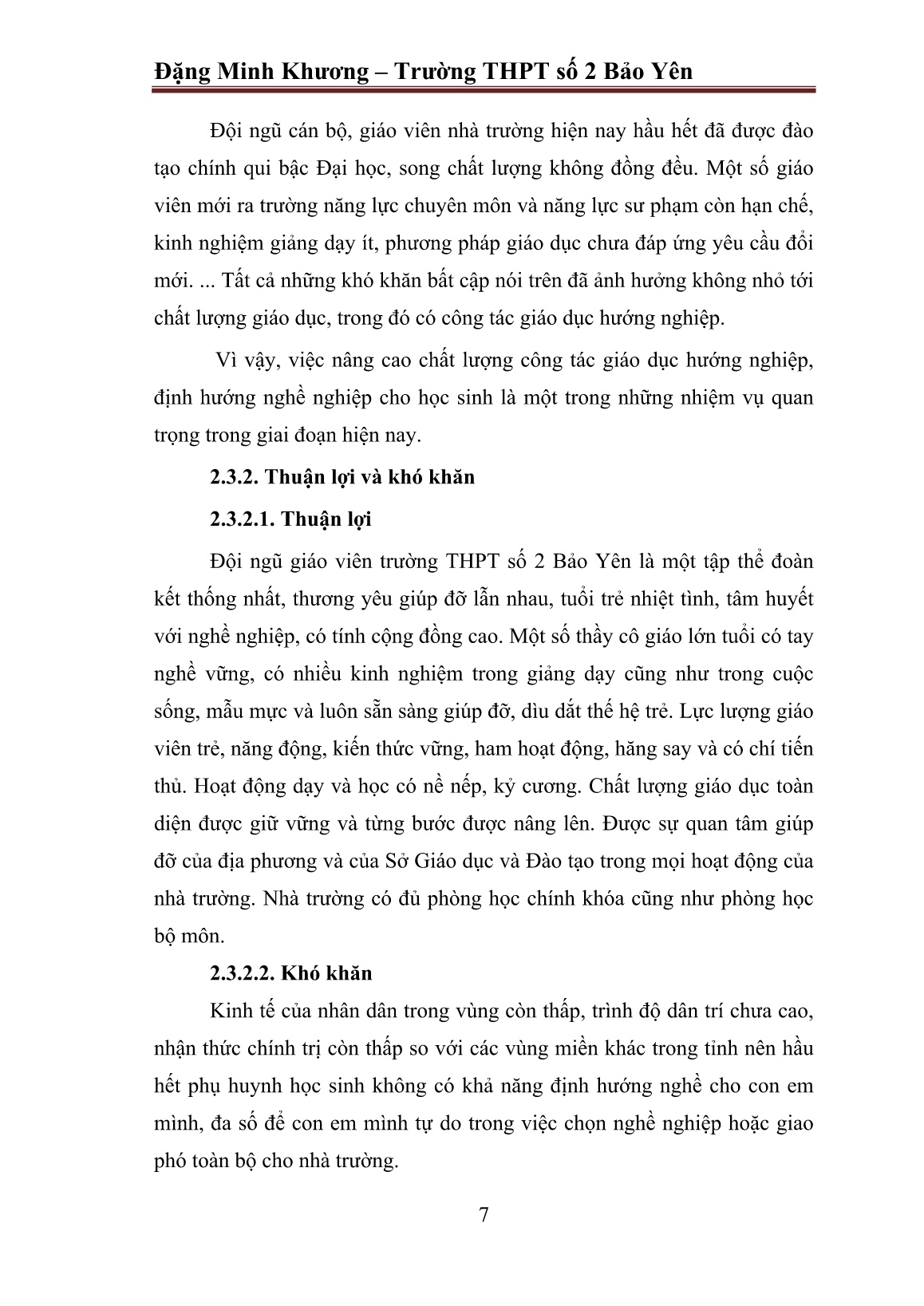 Sáng kiến kinh nghiệm Một số biện pháp quản lý giáo dục hướng nghiệp ở trường trung học phổ thông số 2 Bảo Yên trang 7 Sáng kiến kinh nghiệm Một số biện pháp quản lý giáo dục hướng nghiệp ở trường trung học phổ thông số 2 Bảo Yên trang 7