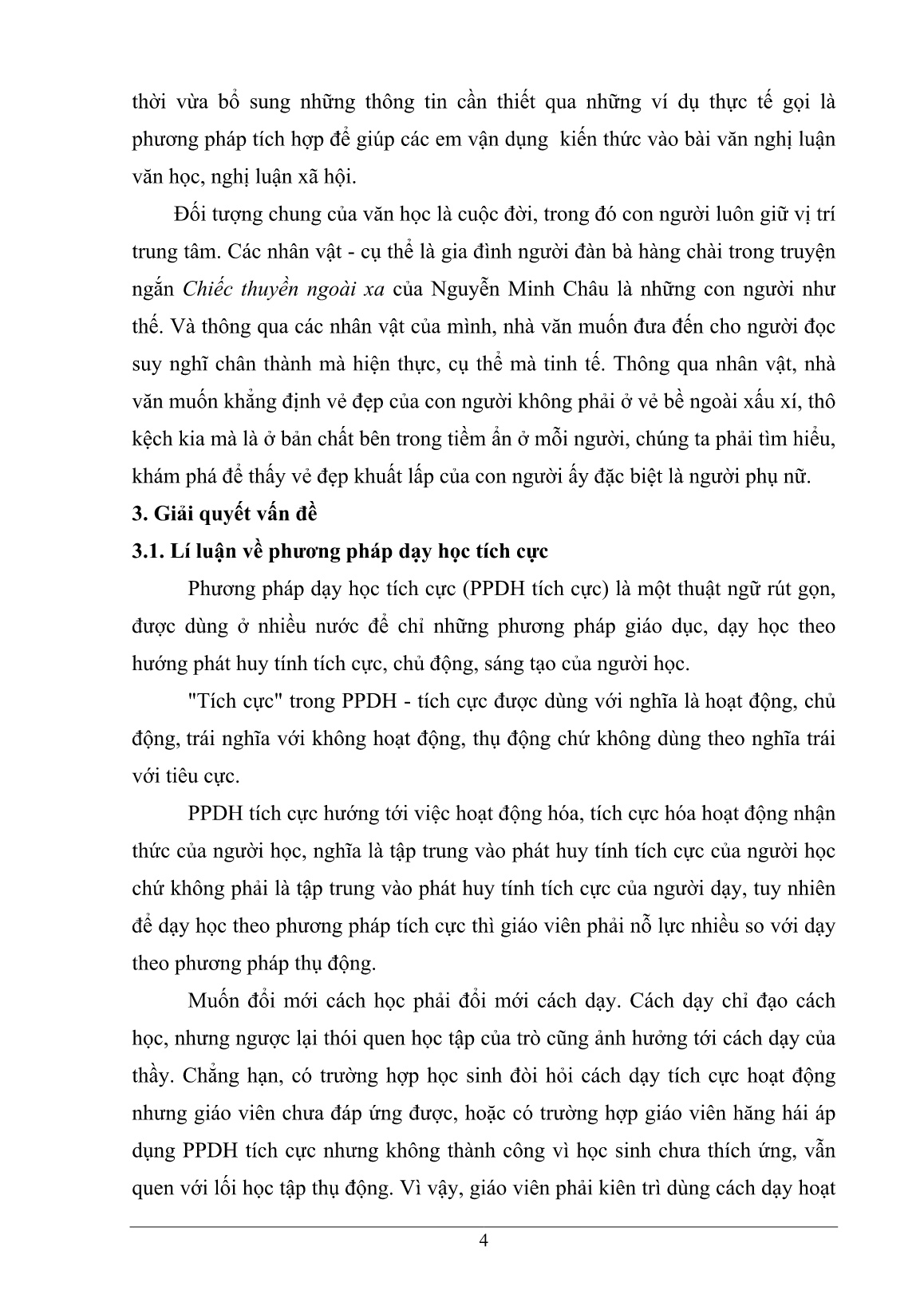 SKKN Vận dụng phương pháp dạy học tích cực vào giảng dạy tác phẩm Chiếc thuyền ngoài xa của Nguyễn Minh Châu trong chương trình Ngữ văn 12 trang 4 SKKN Vận dụng phương pháp dạy học tích cực vào giảng dạy tác phẩm Chiếc thuyền ngoài xa của Nguyễn Minh Châu trong chương trình Ngữ văn 12 trang 4