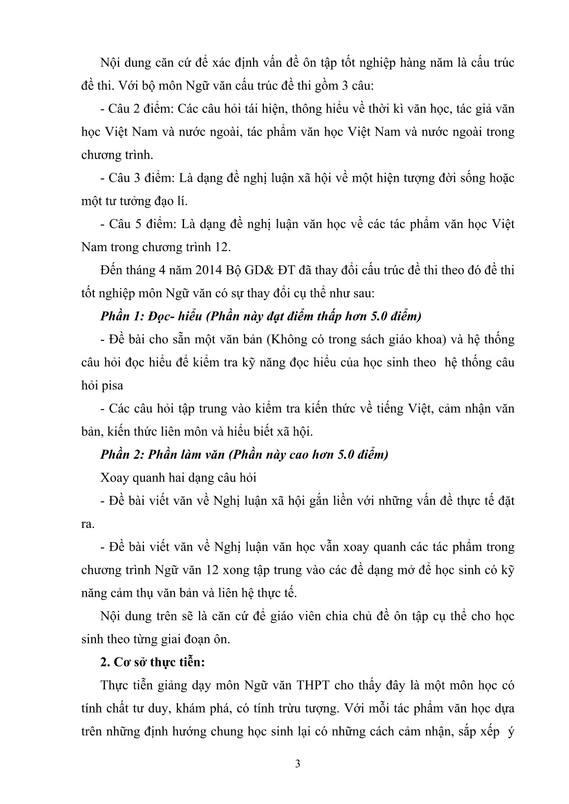 Sáng kiến kinh nghiệm Một vài kinh nghiệm ôn tốt nghiệp đạt hiệu quả trong môn Ngữ văn trang 3 Sáng kiến kinh nghiệm Một vài kinh nghiệm ôn tốt nghiệp đạt hiệu quả trong môn Ngữ văn trang 3