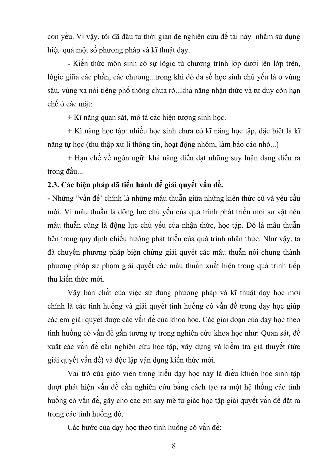 Sáng kiến kinh nghiệm Sử dụng một số phương pháp và kĩ thuật dạy học tích cực ở trường THPT số III Bảo Yên trang 8 Sáng kiến kinh nghiệm Sử dụng một số phương pháp và kĩ thuật dạy học tích cực ở trường THPT số III Bảo Yên trang 8