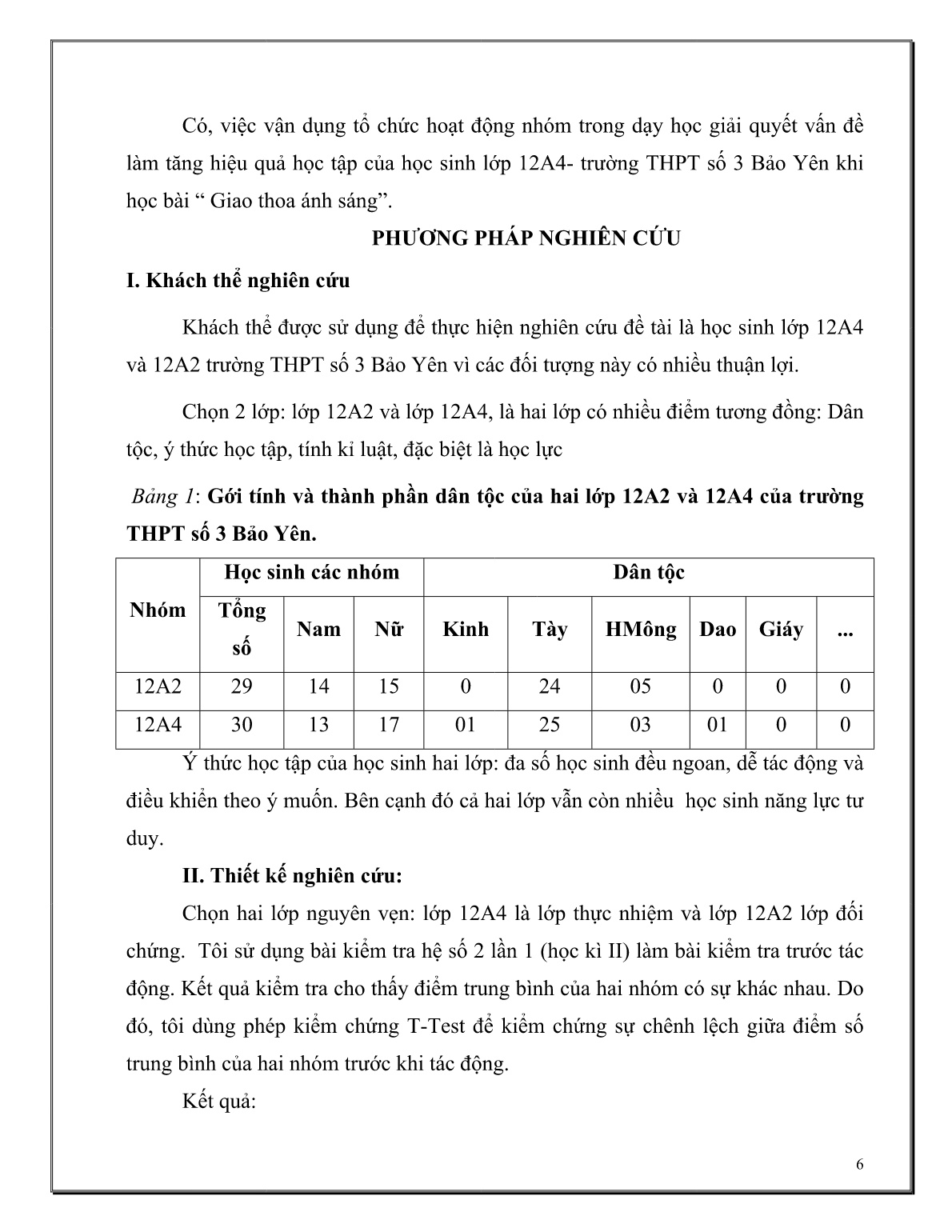 SKKN Sử dụng hoạt động nhóm trong dạy học giải quyết vấn đề nhằm nâng cao kết quả học tập bài Giao thoa ánh sáng môn Vật lí Lớp 12A4 - Trường THPT số 3 Bảo Yên trang 6 SKKN Sử dụng hoạt động nhóm trong dạy học giải quyết vấn đề nhằm nâng cao kết quả học tập bài Giao thoa ánh sáng môn Vật lí Lớp 12A4 - Trường THPT số 3 Bảo Yên trang 6