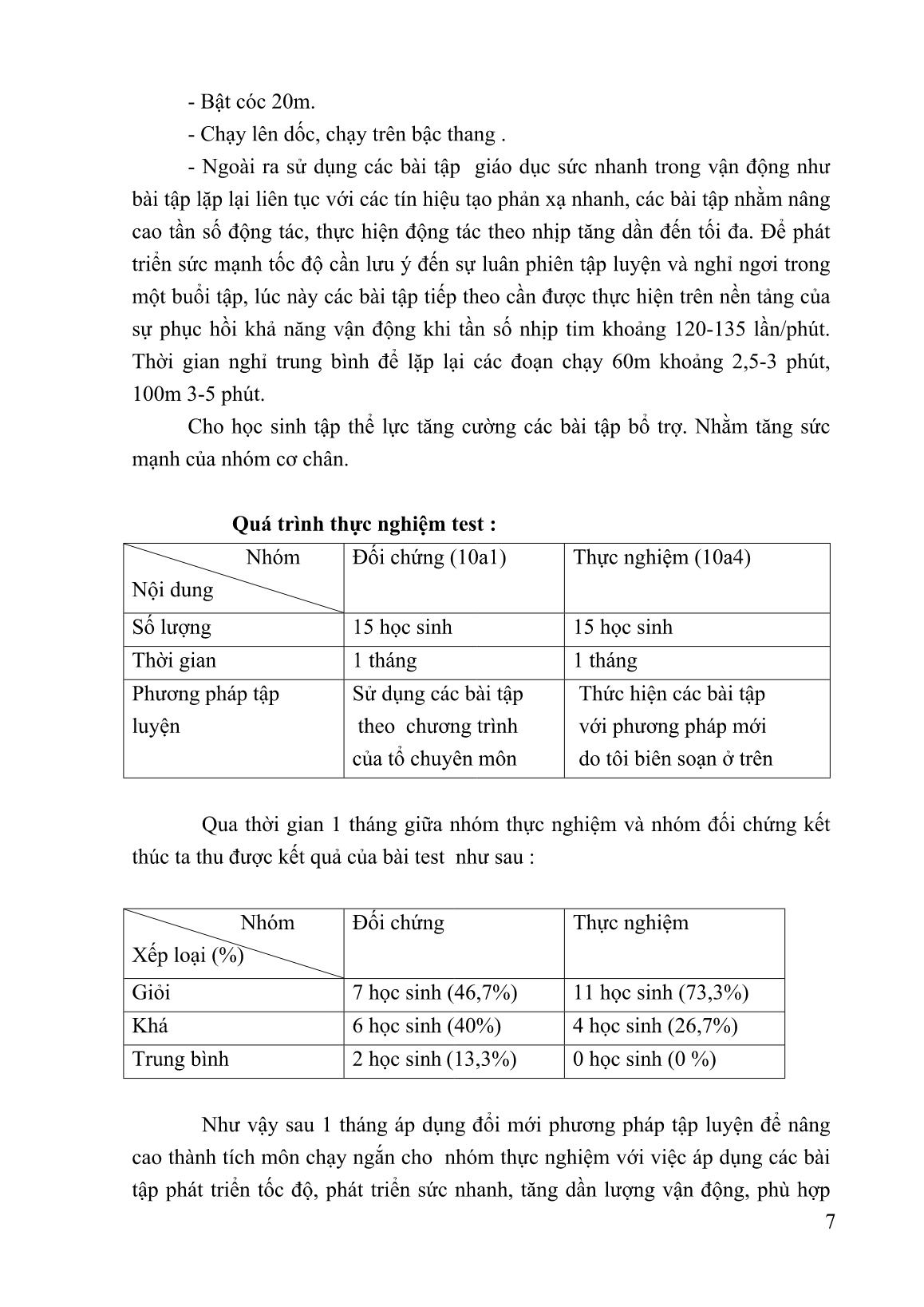 Sáng kiến kinh nghiệm Đổi mới phương pháp tập luyện để nâng cao thành tích môn chạy ngắn cho học sinh nam Lớp 10 trang 8 Sáng kiến kinh nghiệm Đổi mới phương pháp tập luyện để nâng cao thành tích môn chạy ngắn cho học sinh nam Lớp 10 trang 8