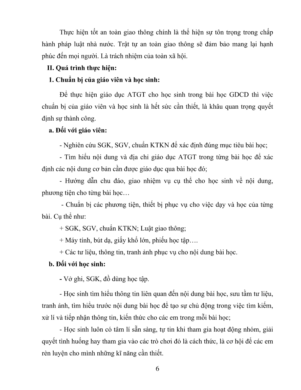 SKKN Tích hợp giáo dục an toàn giao thông cho học sinh qua bài học môn Giáo dục công dân ở trường THCS trang 6