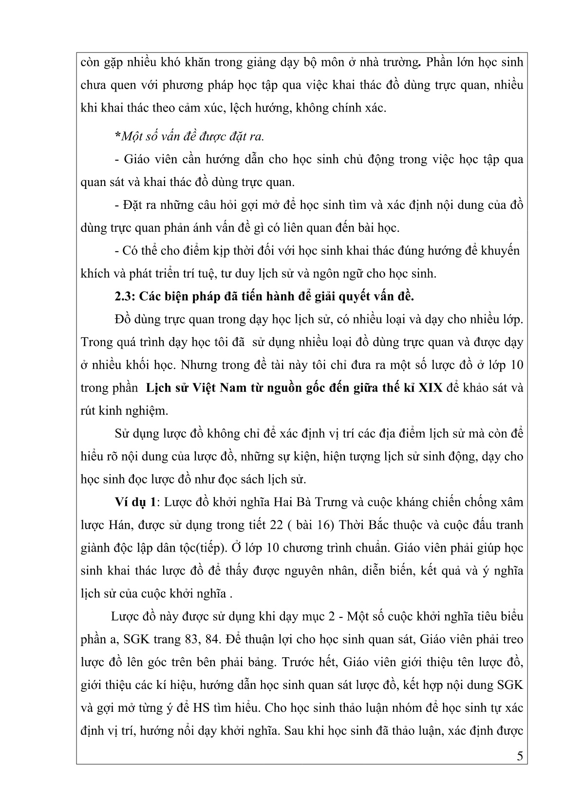 SKKN Sử dụng phương pháp đồ dùng trực quan trong giảng dạy môn Lịch sử Lớp 10 (Phần lịch sử Việt Nam từ nguồn gốc đến giữa thế kỉ XIX) ở nhà trường THPT trang 6 SKKN Sử dụng phương pháp đồ dùng trực quan trong giảng dạy môn Lịch sử Lớp 10 (Phần lịch sử Việt Nam từ nguồn gốc đến giữa thế kỉ XIX) ở nhà trường THPT trang 6