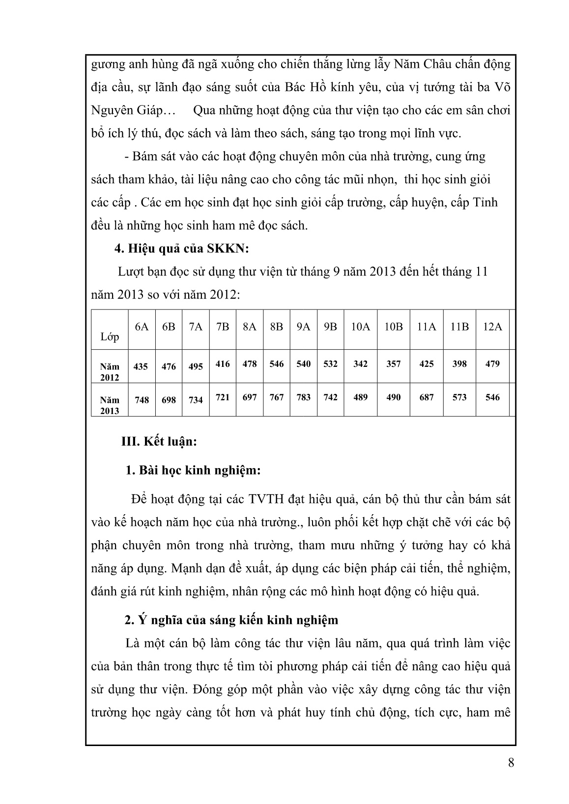 Sáng kiến kinh nghiệm Nâng cao hiệu quả sử dụng thư viện ở trường PTDT nội trú THCS và THPT trang 8 Sáng kiến kinh nghiệm Nâng cao hiệu quả sử dụng thư viện ở trường PTDT nội trú THCS và THPT trang 8