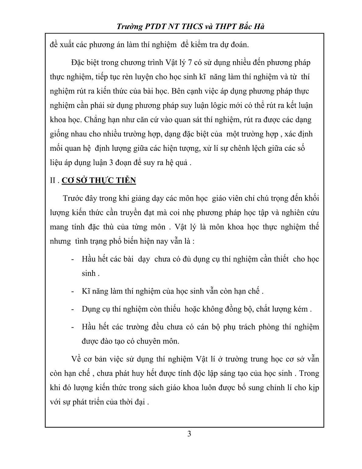 Sáng kiến kinh nghiệm Sử dụng thí nghiệm trong giảng dạy Vật lý 7 để có giờ dạy hiệu quả trang 3 Sáng kiến kinh nghiệm Sử dụng thí nghiệm trong giảng dạy Vật lý 7 để có giờ dạy hiệu quả trang 3