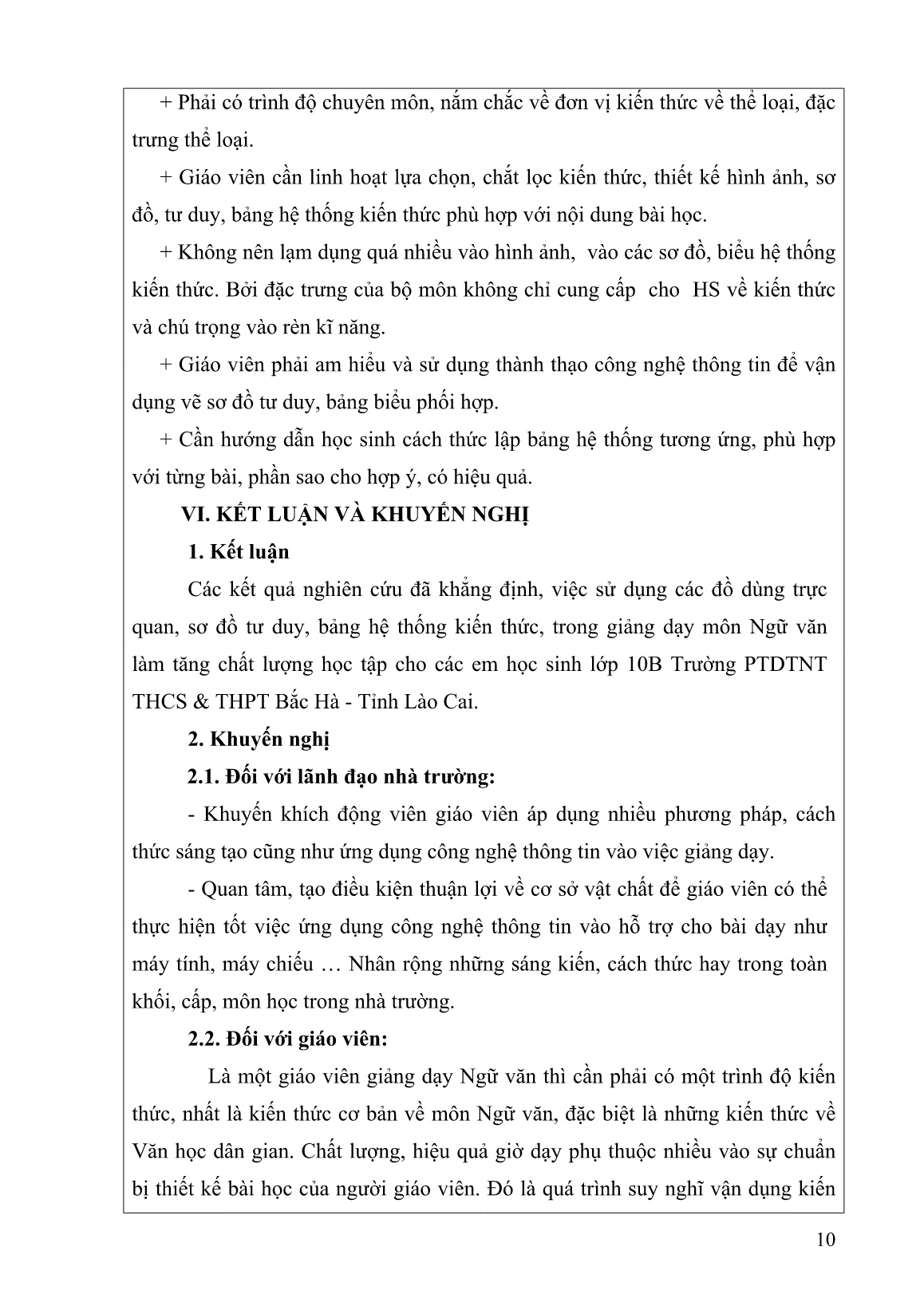 SKKN Nâng cao chất lượng môn Ngữ văn Lớp 10B trường PTDT NT THCS - THPT Bắc Hà qua phương pháp sử dụng đồ dùng trực quan trong phần Văn học dân gian trang 10 SKKN Nâng cao chất lượng môn Ngữ văn Lớp 10B trường PTDT NT THCS - THPT Bắc Hà qua phương pháp sử dụng đồ dùng trực quan trong phần Văn học dân gian trang 10