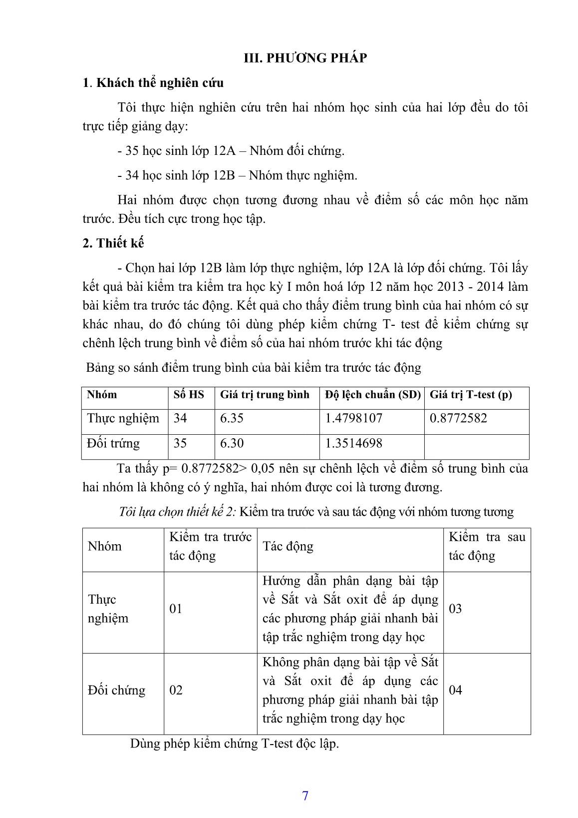 SKKN Phân dạng bài tập sắt và sắt oxit giúp học sinh Lớp 12 trường PTDT nội trú THCS&THPT Bắc Hà làm bài tập hóa học tốt hơn trang 7 SKKN Phân dạng bài tập sắt và sắt oxit giúp học sinh Lớp 12 trường PTDT nội trú THCS&THPT Bắc Hà làm bài tập hóa học tốt hơn trang 7